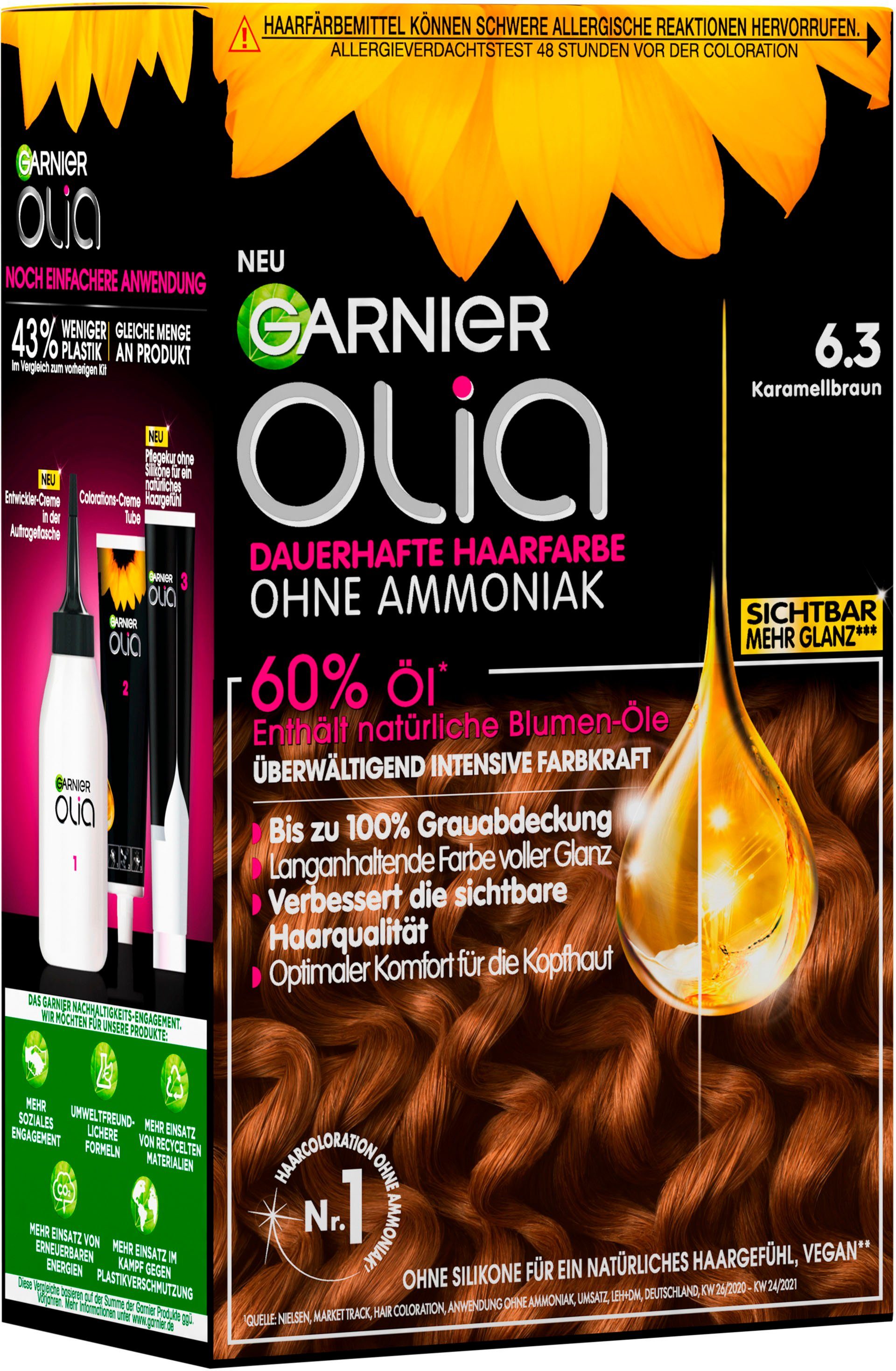 dauerhafte Olia GARNIER Set, Haarfarbe, Garnier 3-tlg., Blondierpulver Ölbasis