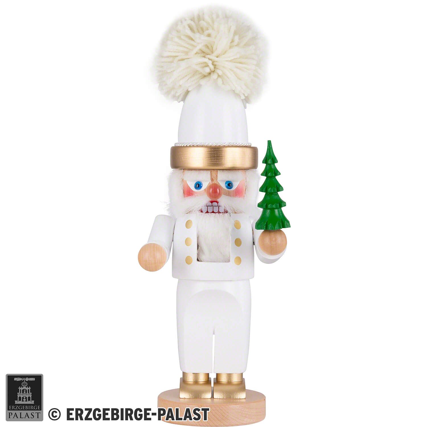 Steinbach Volkskunst GmbH Nussknacker Chubby Weißer Weihnachtsmann (35,5cm) Nussknacker von Steinbach Volksk