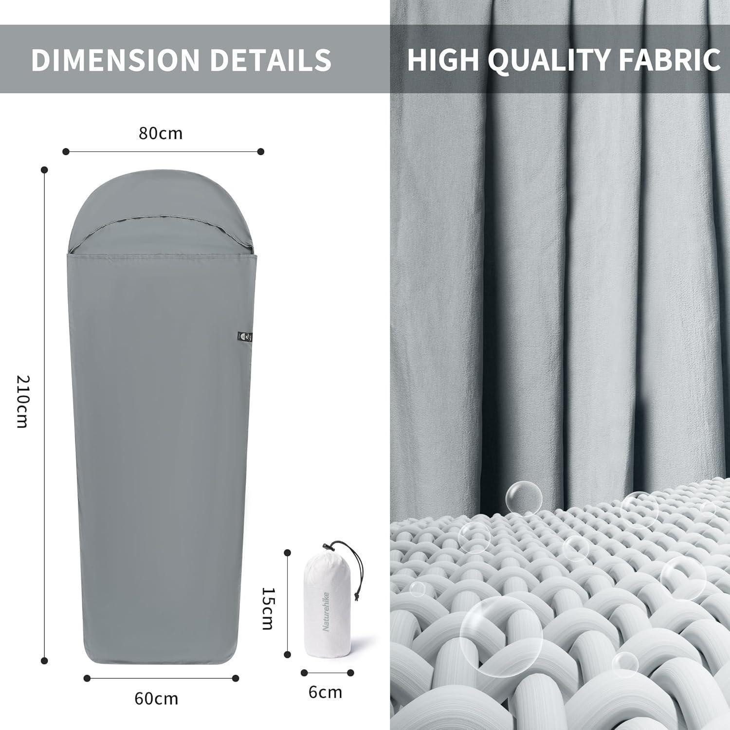 LuxusKollektion Innenschlafsack Ultraleichter Hüttenschlafsack Liner 128g Reisedecke Blau