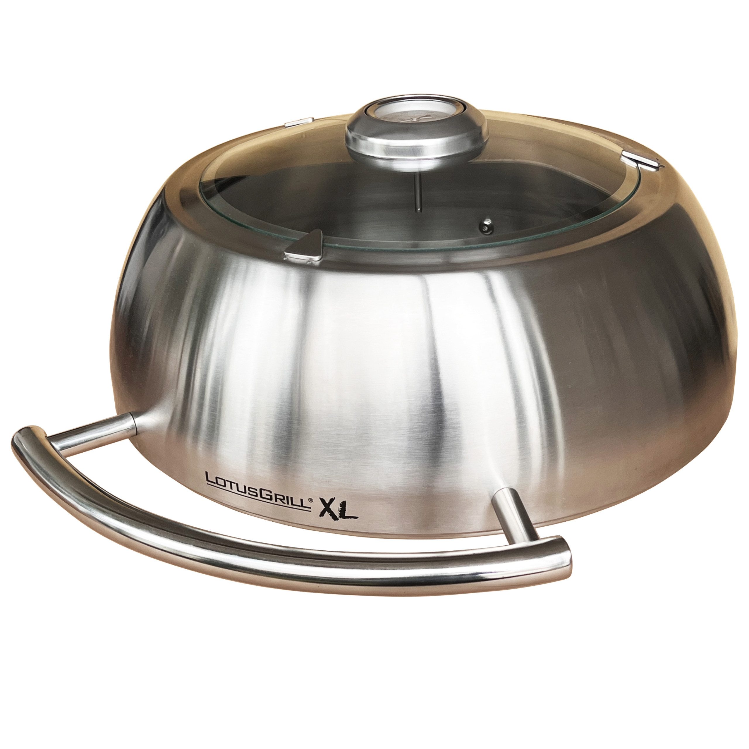 LotusGrill Holzkohlegrill LotusGrill XL Gartengrill Set Mandarinenorange - Grillwagen/- haube XL