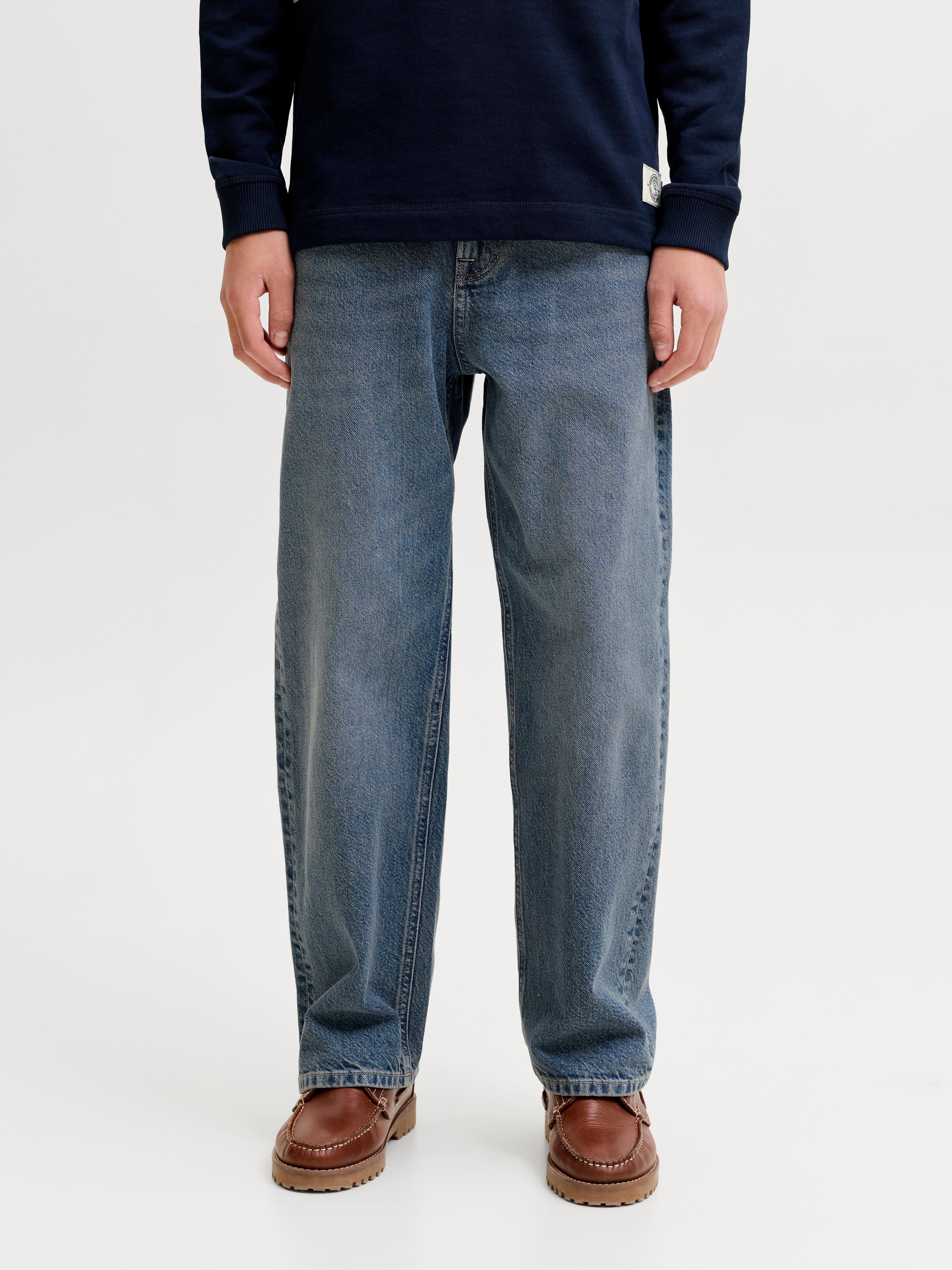 Jack & Jones Junior Relax-fit-Jeans JJIALEX JJORIGINAL SQ 032 SN JNR Baumwolle, relaxed fit
