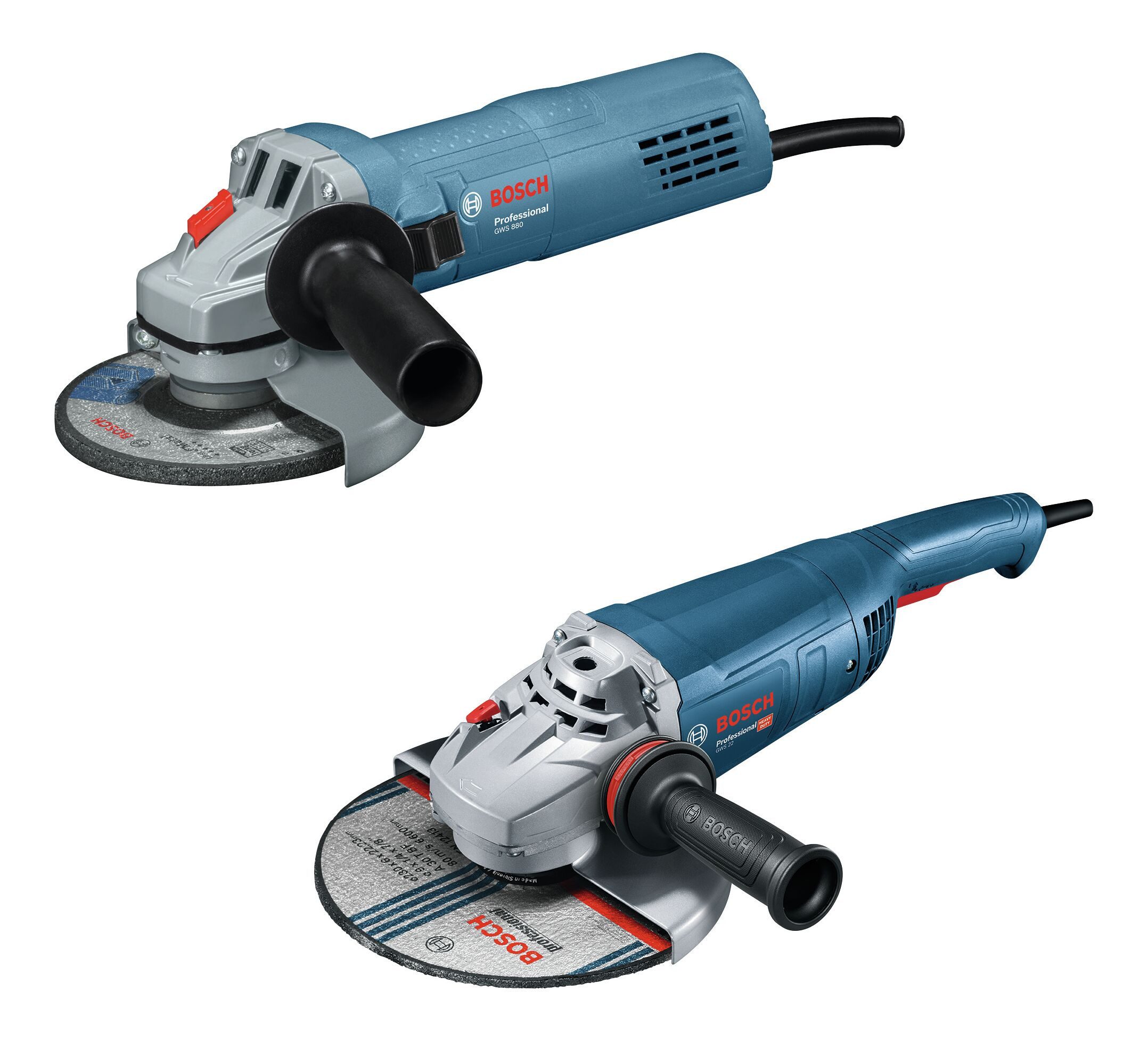BOSCH Winkelschleifer GWS 22-230 J, Combo Kit Set: & GWS 880 - im Karton