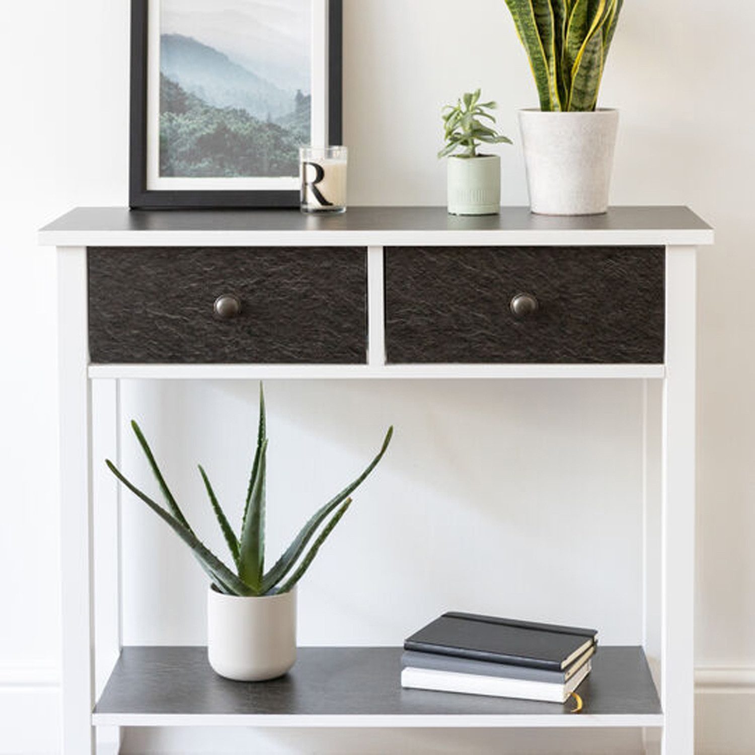 d-c-fix Möbelfolie 10€/qm Dekofolie Steinoptik Schiefer Klebefolie Küche Möbel Deko Folie, Selbstklebend, zuschneidbar, abwischbar & rückstandlos entfernbar