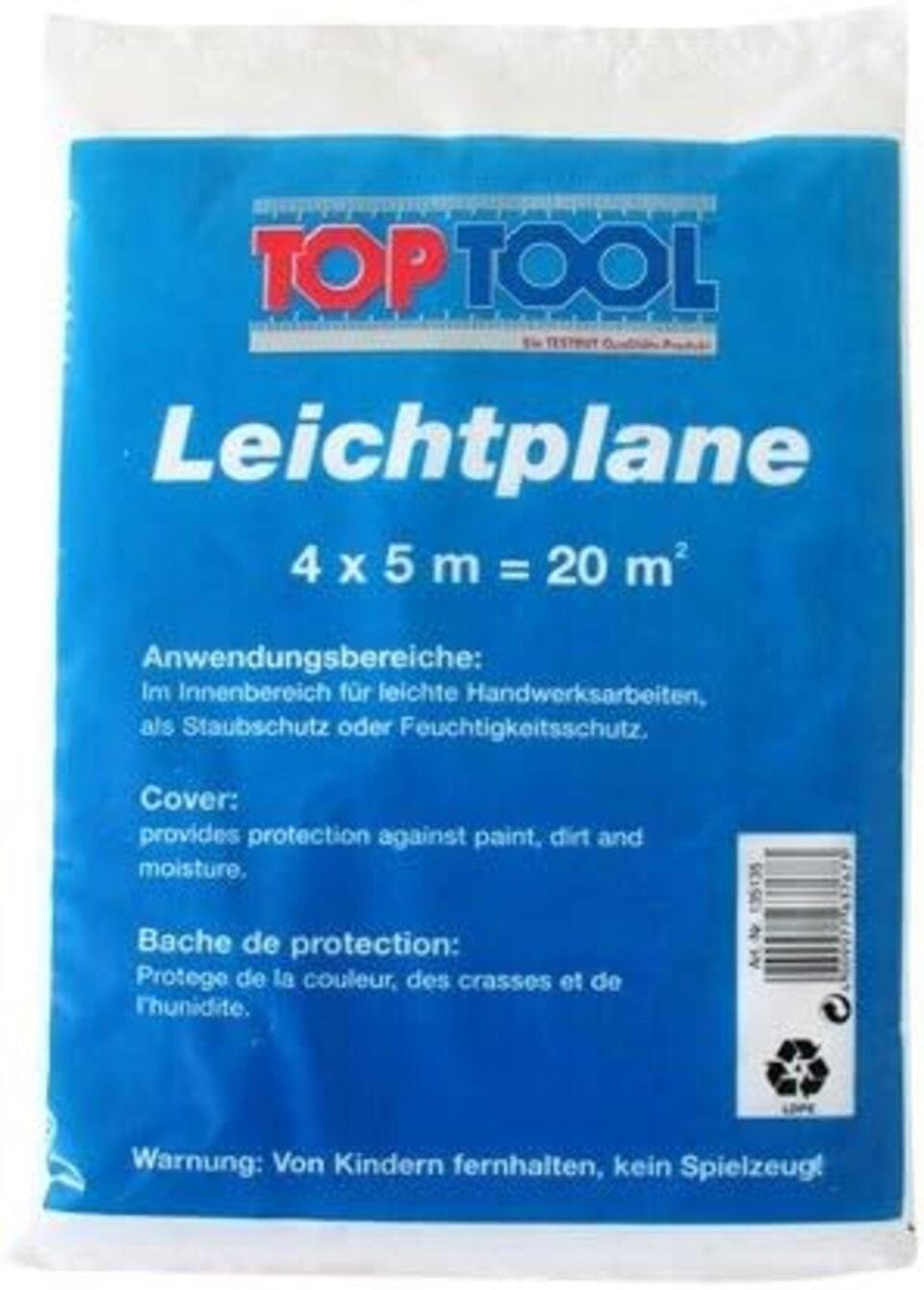 Testrut Malervlies Allzweck-Malerfolie 4x5 meter, (1-St)