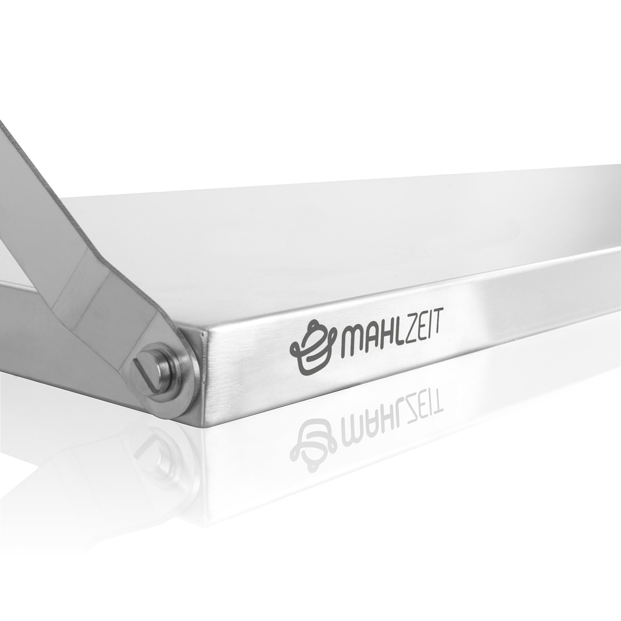Mahlzeit Küchenregal Edelstahl Wandregal, 150 x 30 cm, Silber, Klappbares Regal, Wandboard – Bild 5 von 5