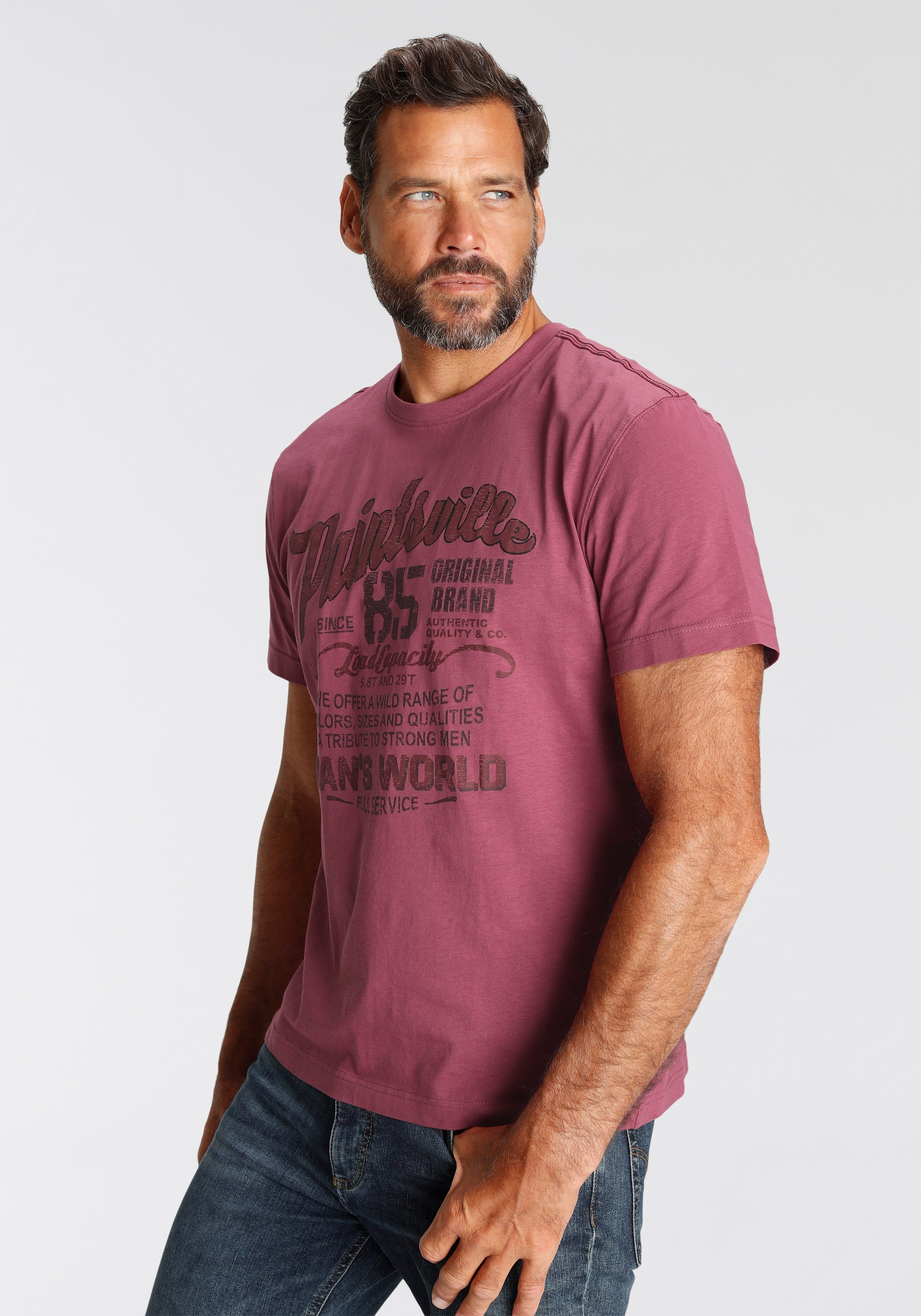 Man's World T-Shirt Kurzarm, mit stylischem günstig online kaufen