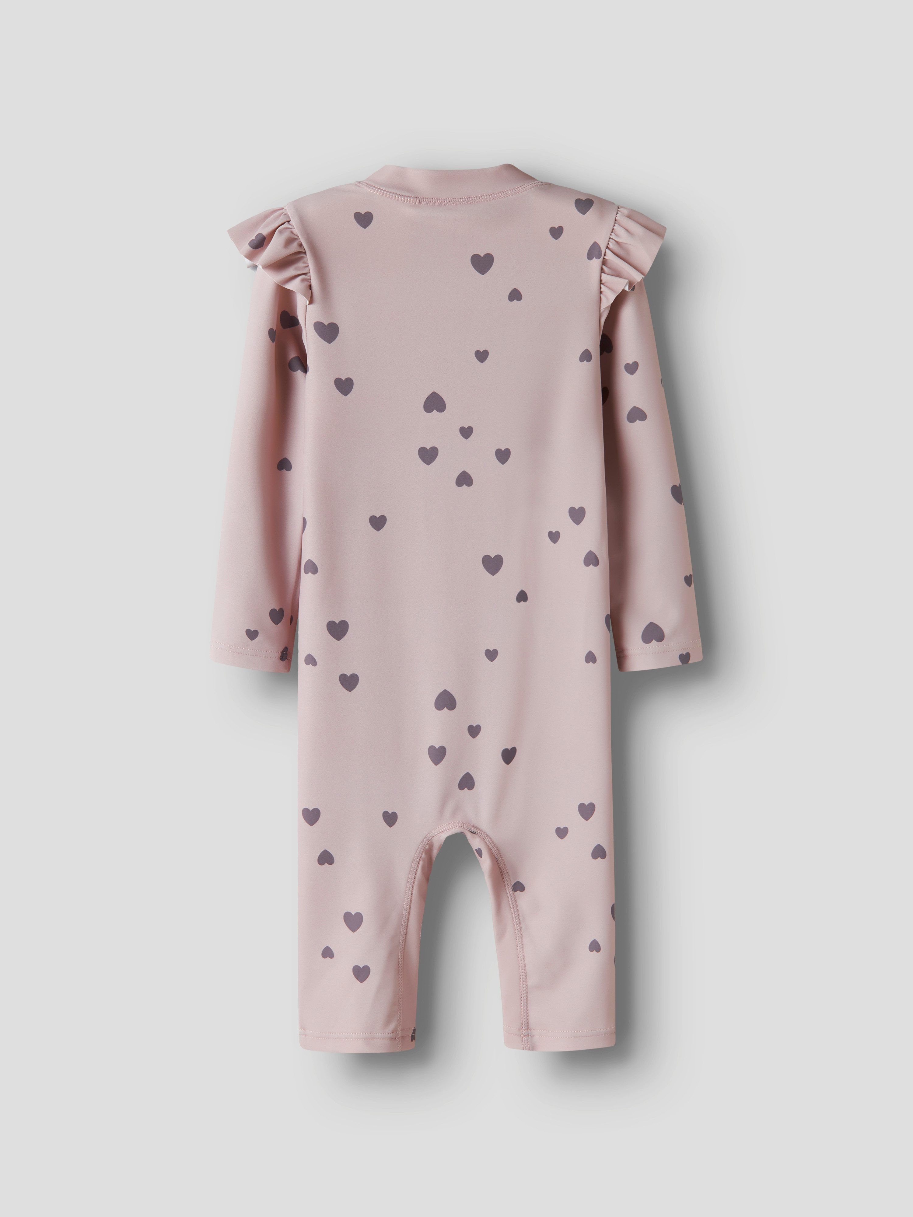 Name It Badeanzug NMFZIPPA 3/4 UV SWIMSUIT Overall mit langem Arm und Rüschen