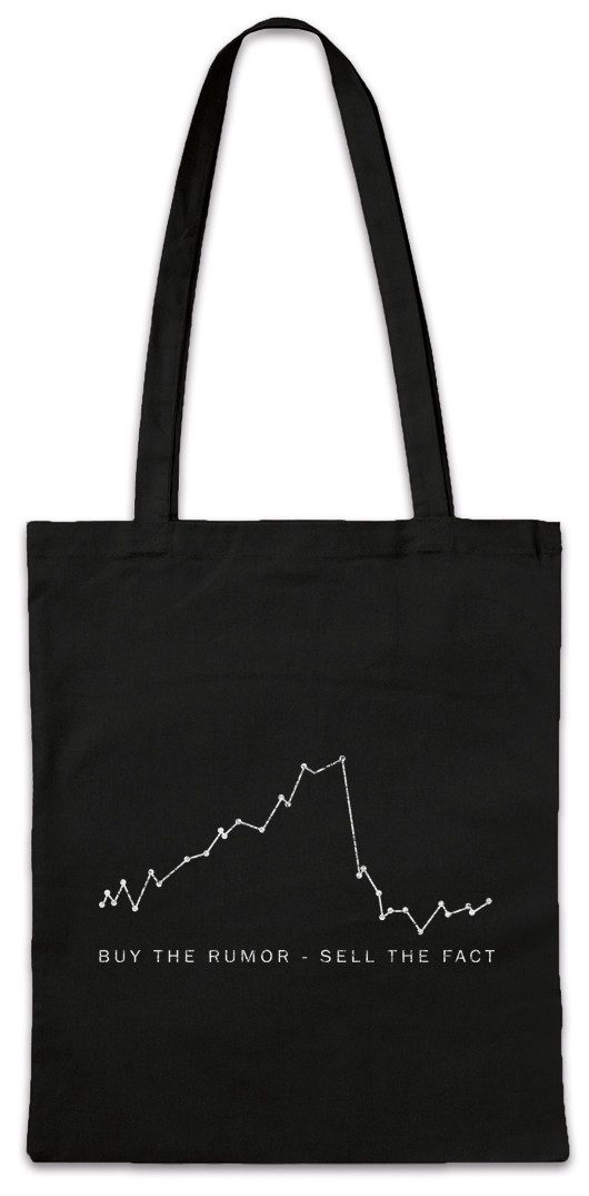 Urban Backwoods Beuteltasche Buy The Rumor Sell The Fact Stofftasche Kurse Bullen Aktie Chart Börse (1-tlg), Bulls Bears Investment Banker