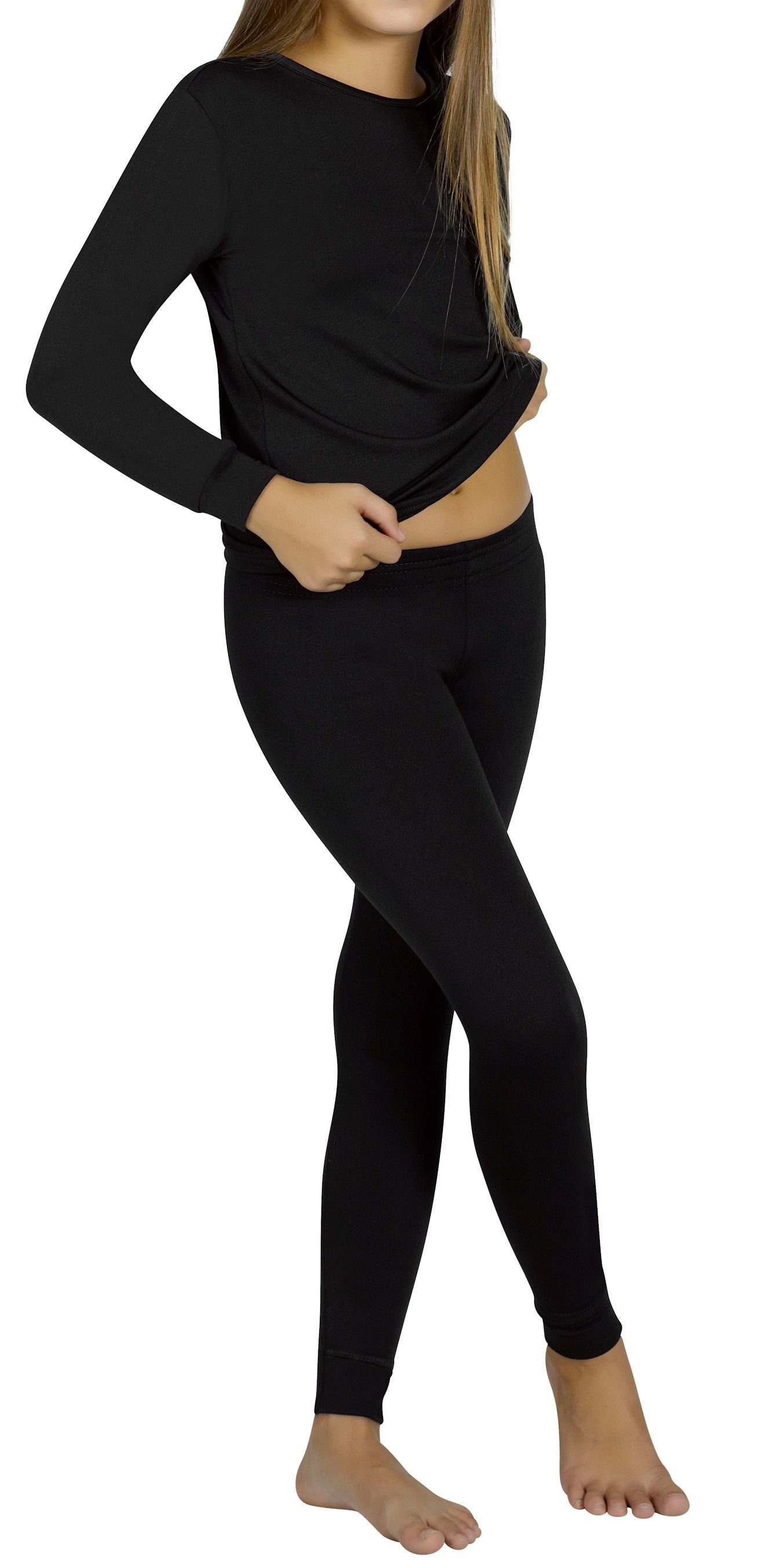 Slip Ysabel Mora Kinder Thermo Unterhose lang schwarz