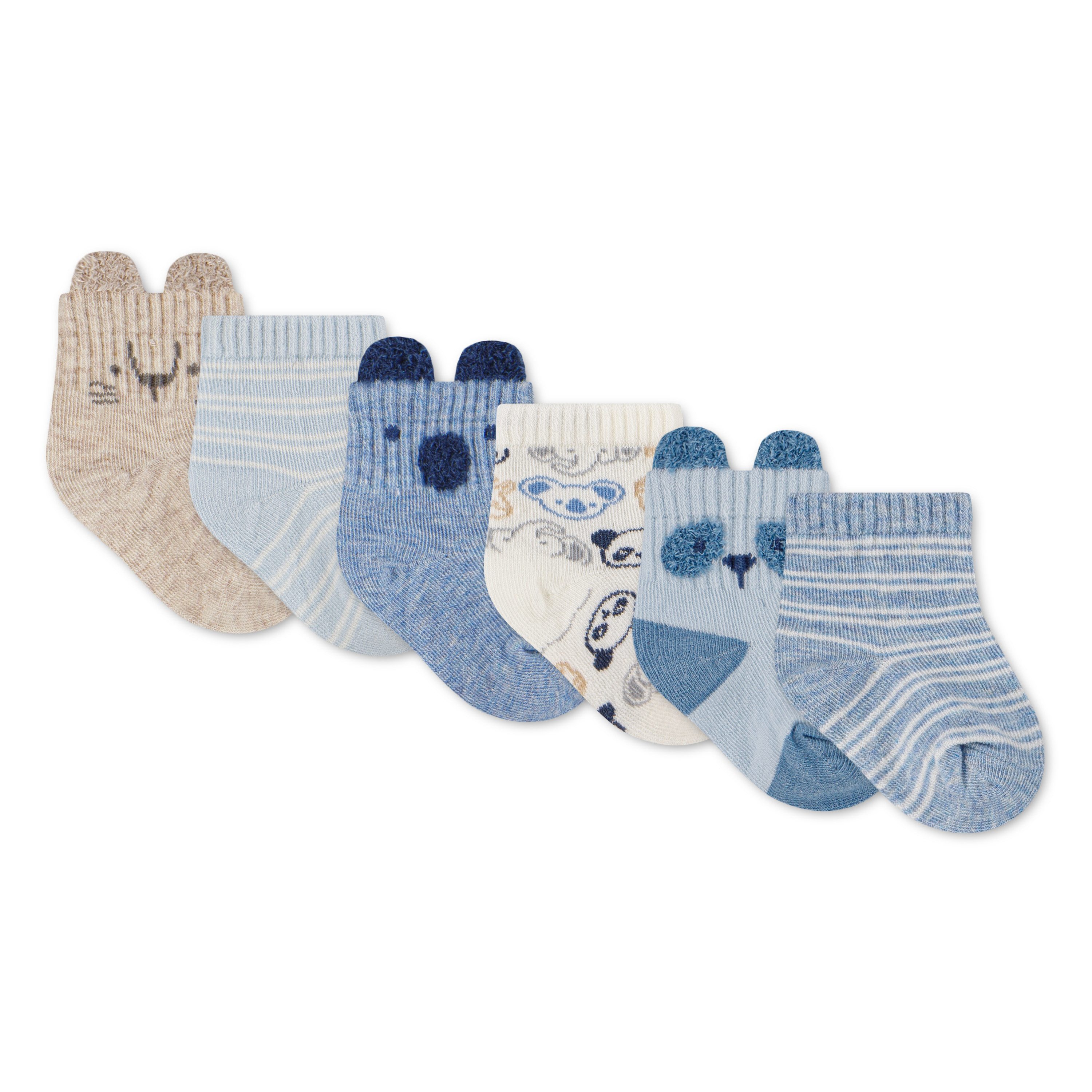 HUGGIES babywear Kurzsocken HGHB 6PK SOCKS (Packung, 6-Paar) 6 Paar Baby-Socken mit Tiermotiven / For Boys