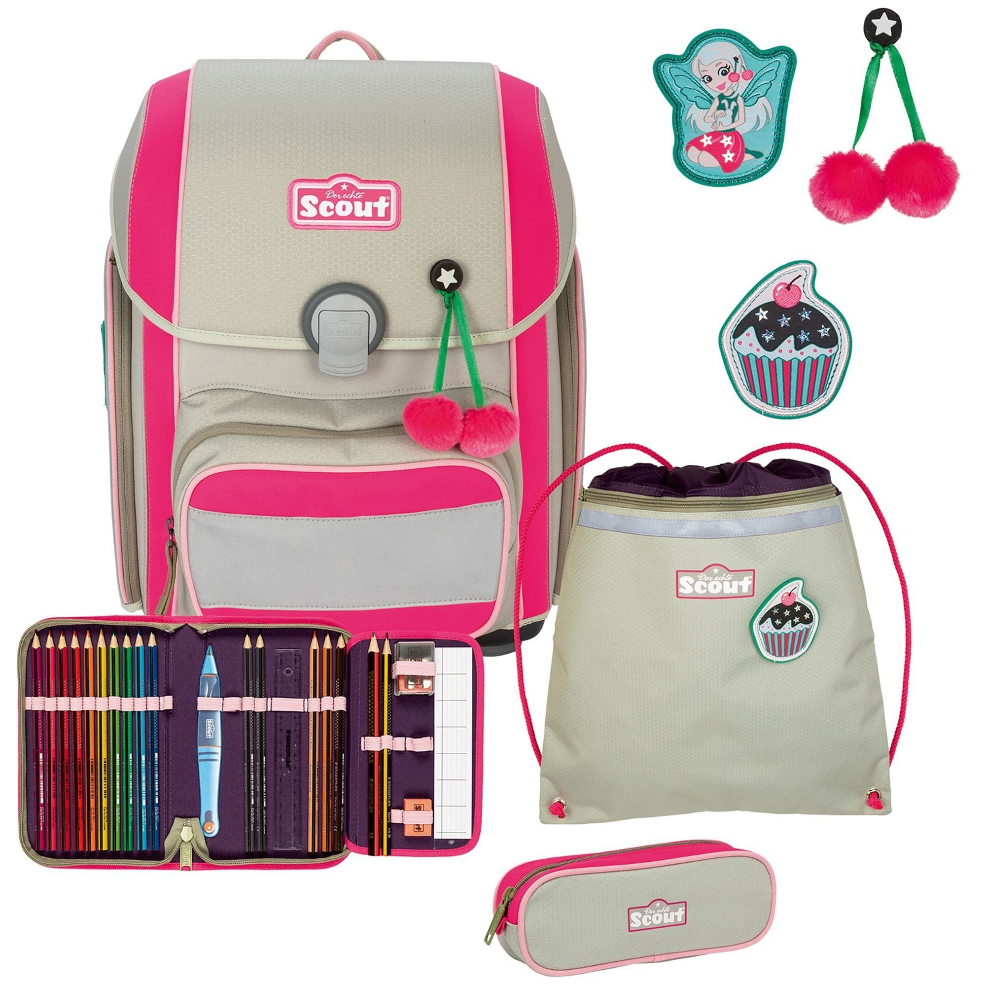 Scout Schulranzen Genius (4-tlg), Polyester