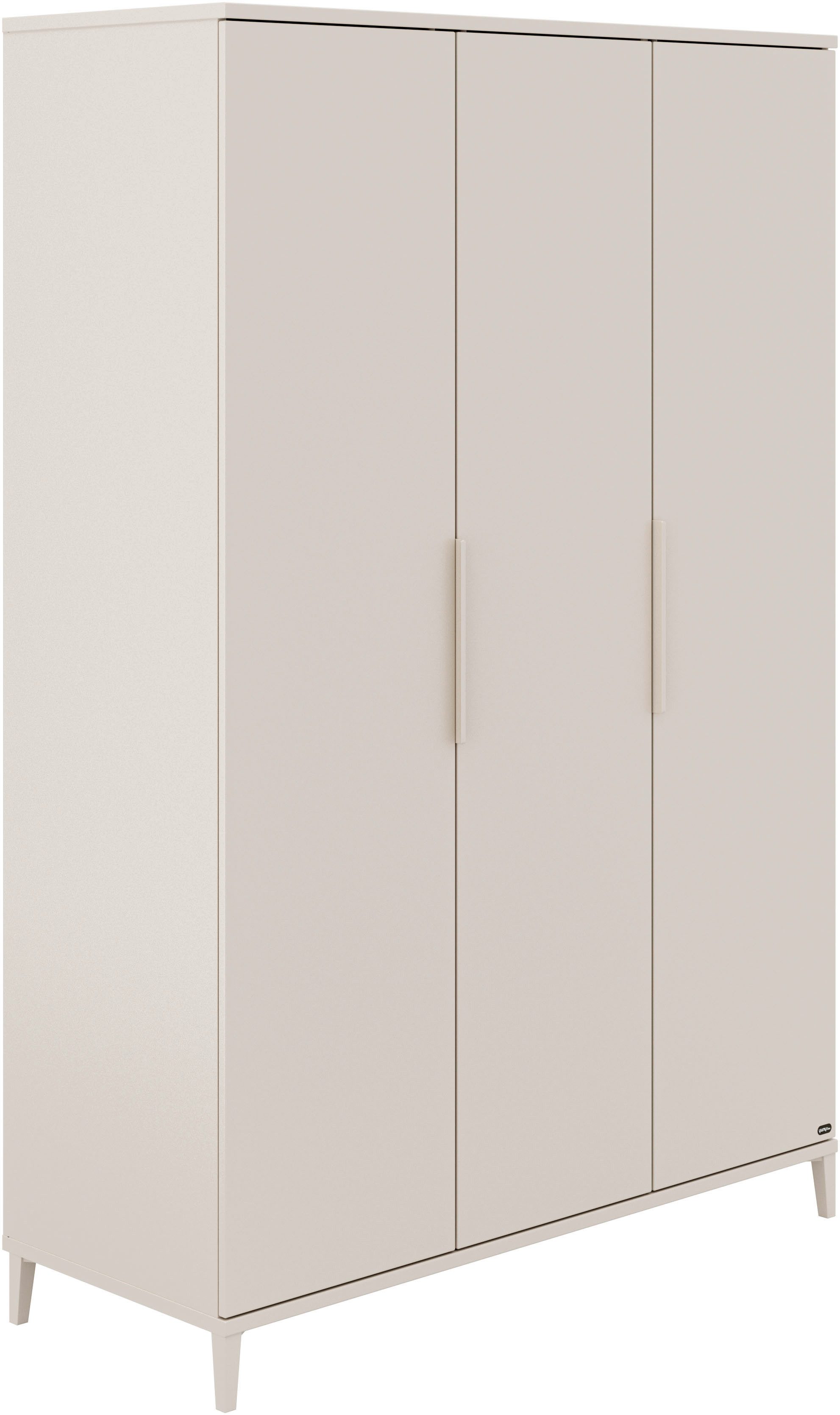 YUNY by PAIDI Kleiderschrank SISTER LOU inkl. Kleiderstangen und Einlegeböden Beige, zertifizierte Qualität, Soft-Close