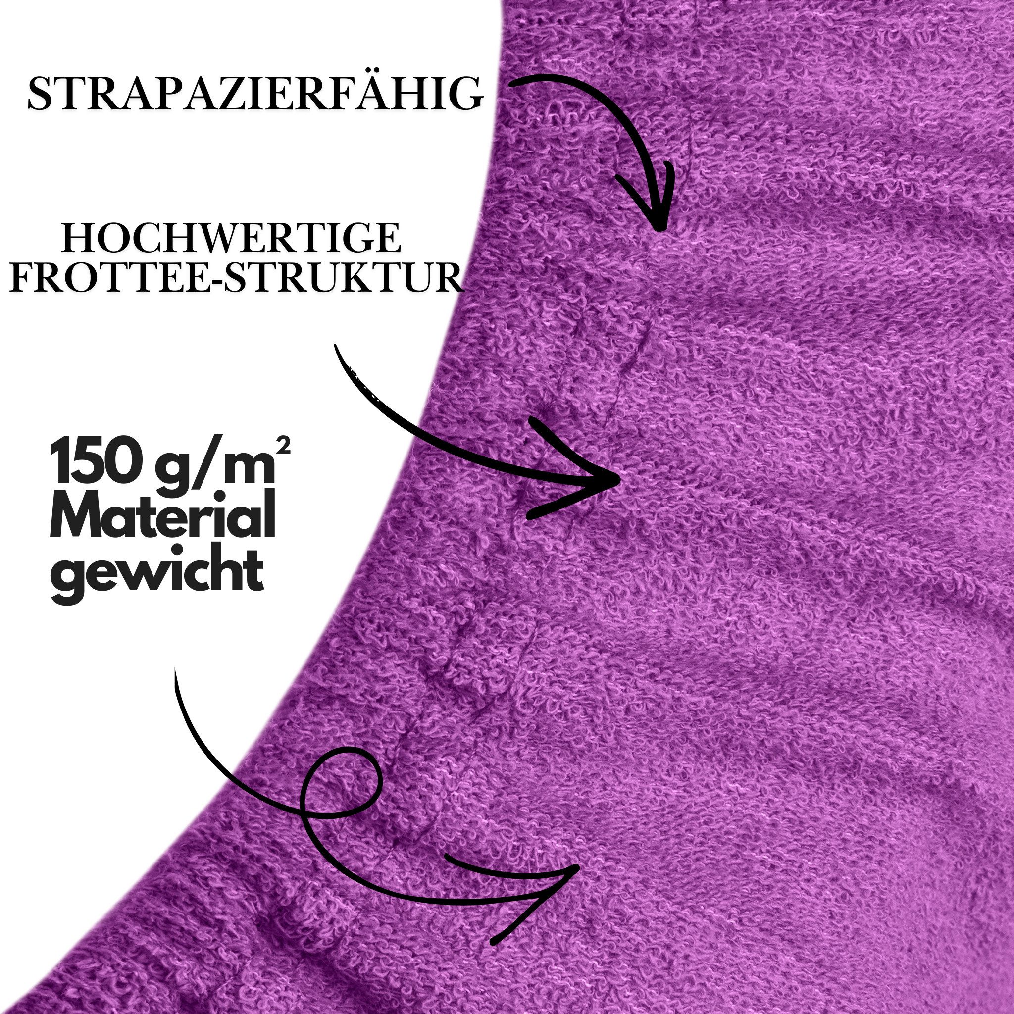 DH DEIN . HAUS Spannbettlaken Frottee SOFT, Baumwolle, Gummizug: rundum, (1 Stück), weich saugfähig atmungsaktiv Rundumgummi formstabil bis 20 cm – Bild 4 von 5