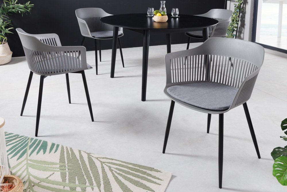 riess-ambiente Stuhl AIRE grau (Einzelartikel, 1 St), Esszimmer · Kunststoff · Metall · Outdoor · Balkon