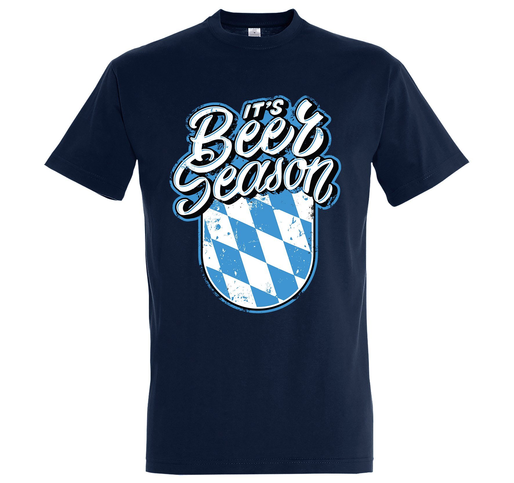 Youth Designz T-Shirt Bayern Beer Season Herren Shirt mit trendigem Frontprint Navyblau