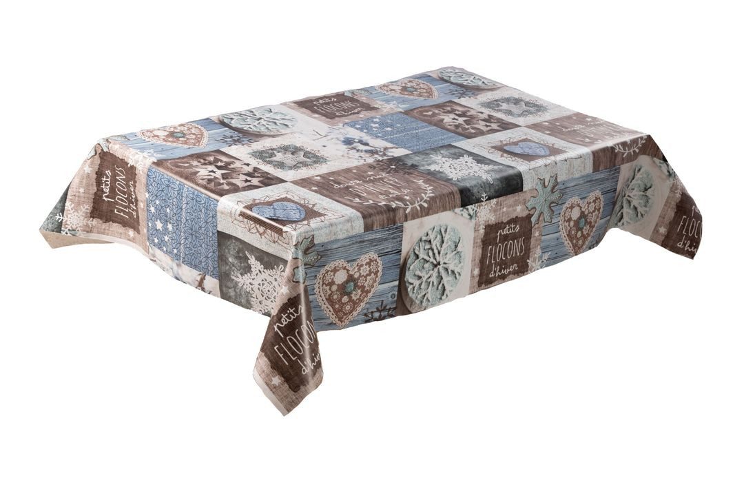 laro Tischdecke Wachstuch-Tischdecken Weihnachten Schneeflocke Stern rechte günstig online kaufen