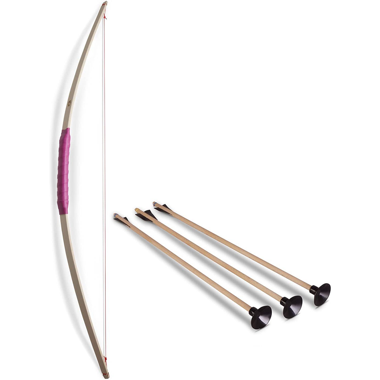 BestSaller Kinderbogenset Sportbogen "Princess" 80cm, (4-tlg), Holz Esche, inkl. 3 Holz Pfeile