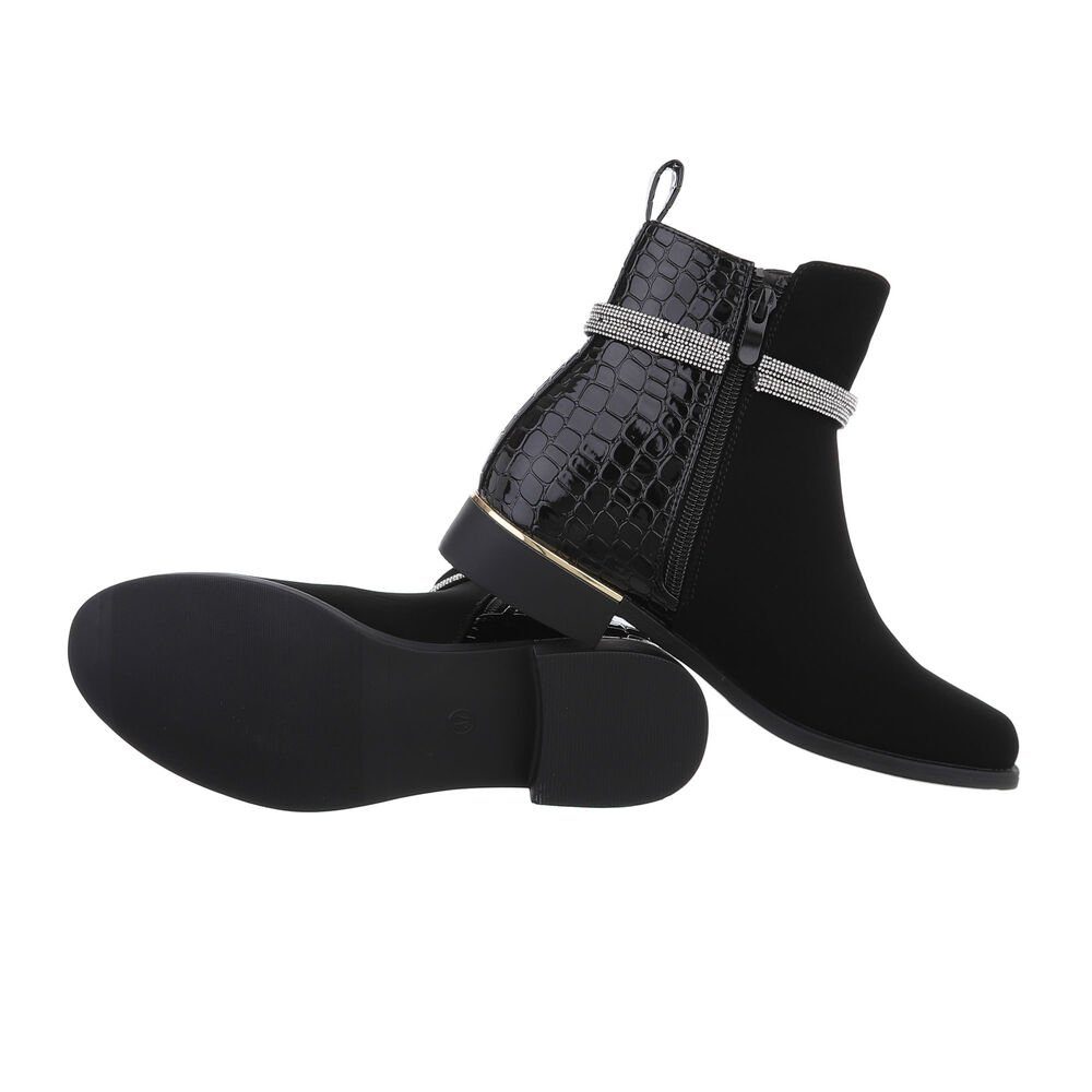 Ital-Design Damen Elegant Stiefelette (84633759) Blockabsatz Flache Stiefel günstig online kaufen