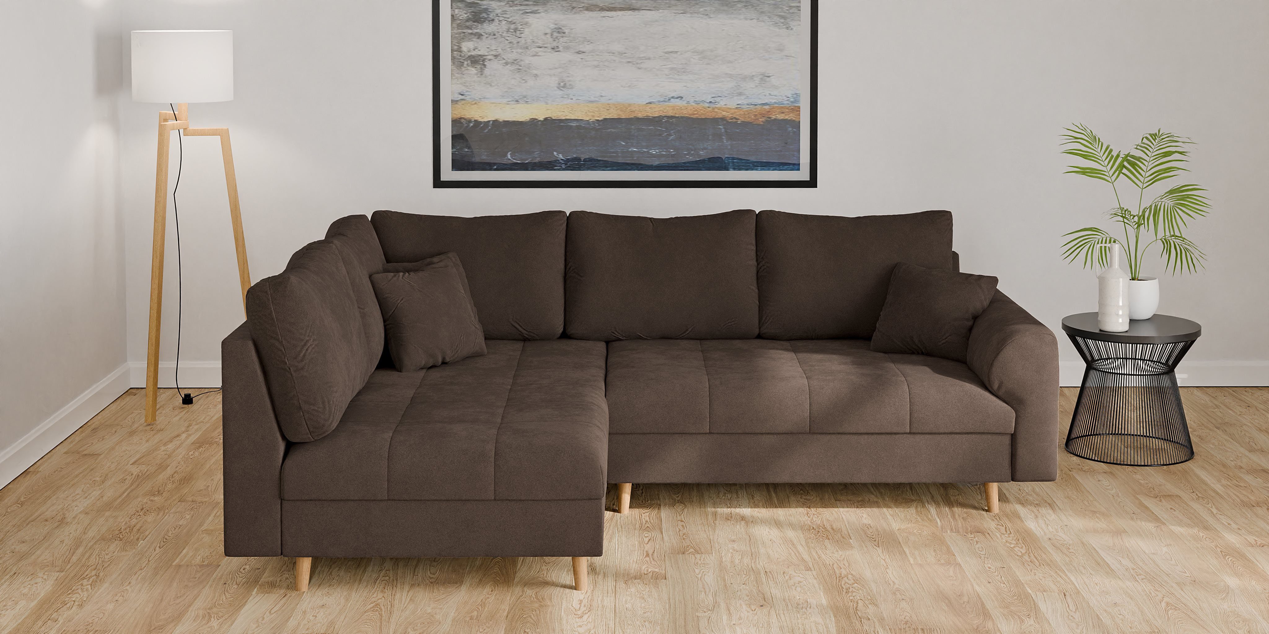 Home affaire Ecksofa "CHARRE L-Form mit Ottomane, Maße B/T/H: 231/161/81 cm günstig online kaufen