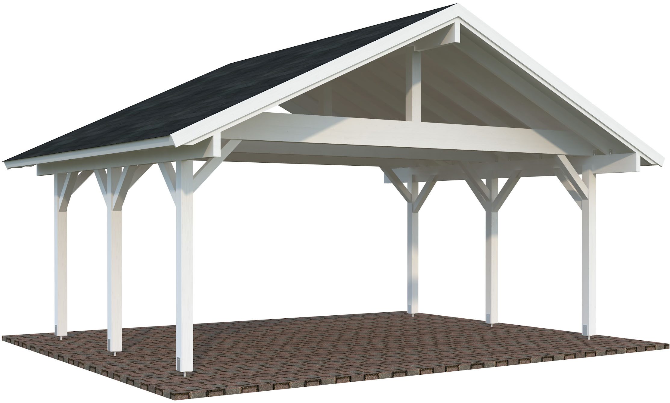 Palmako Doppelcarport Robert, BxT: 640x514 cm, 199 cm Einfahrtshöhe