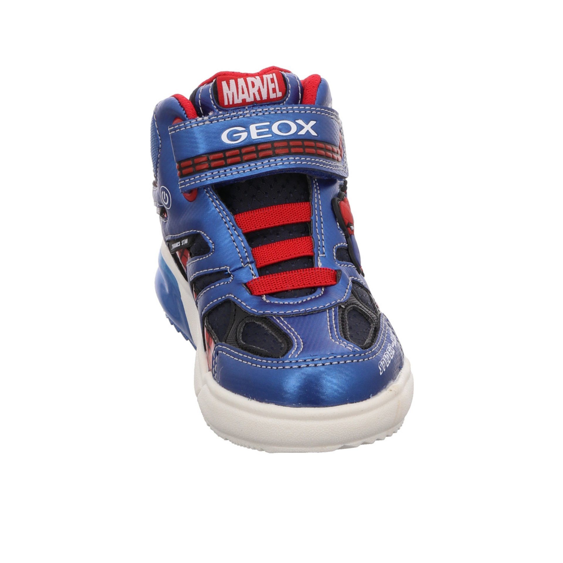 Geox Jungen Schnürhalbschuhe Grayjay Synthetikkombination Schnürschuh Kinderschuhe Boots navy/royal/red