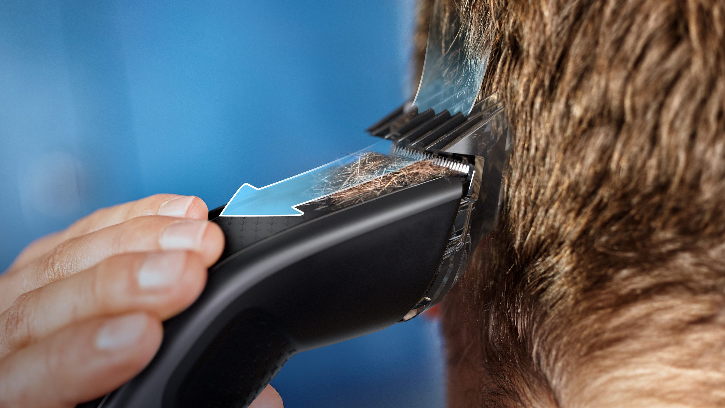 Philips Haarschneider Series 7000 HC7650/15, inklusive Friseur-Set, Trim-n-Flow Pro – Bild 5 von 5