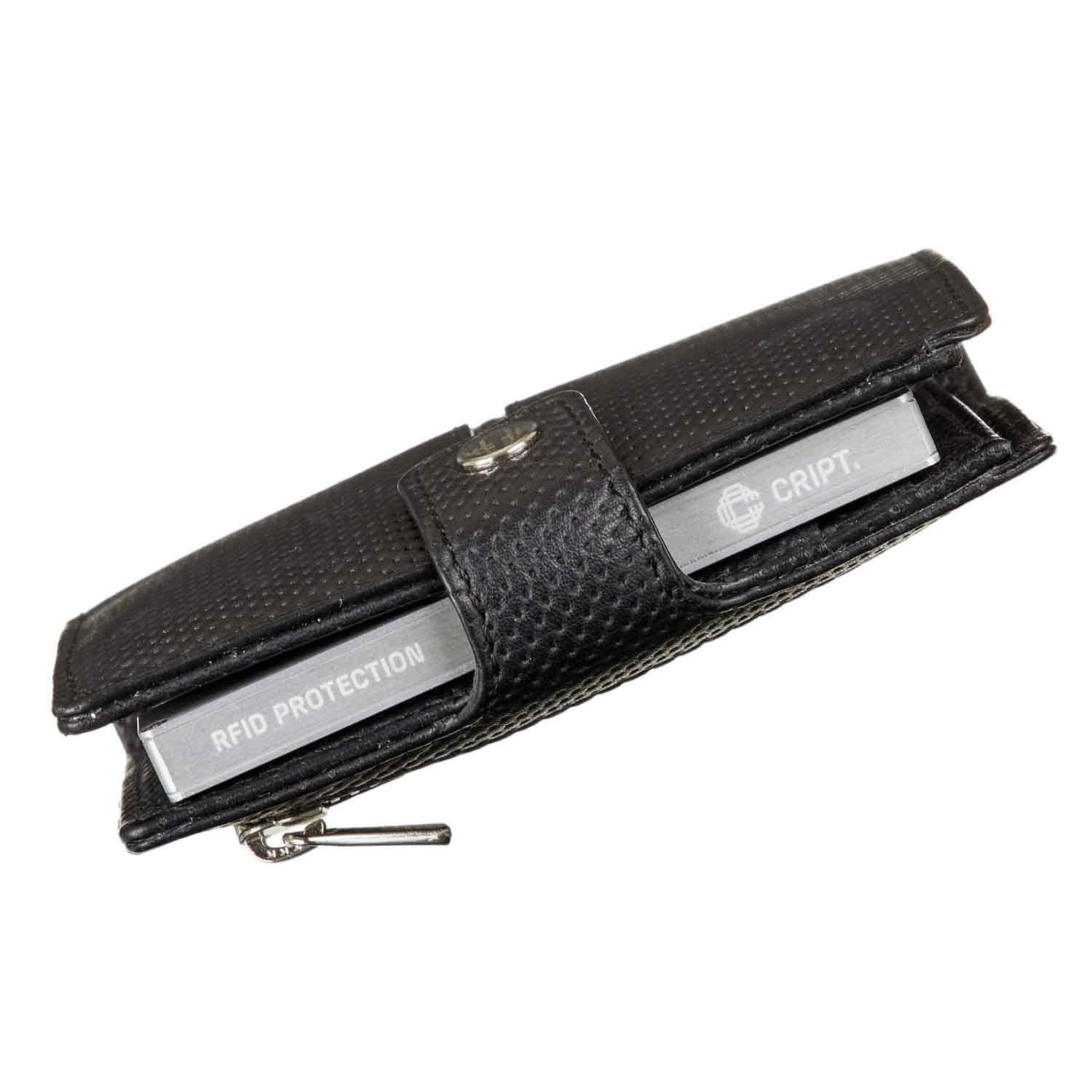 CRIPT Geldbörse Cript RFID Kreditkartenetui Perforation Black
