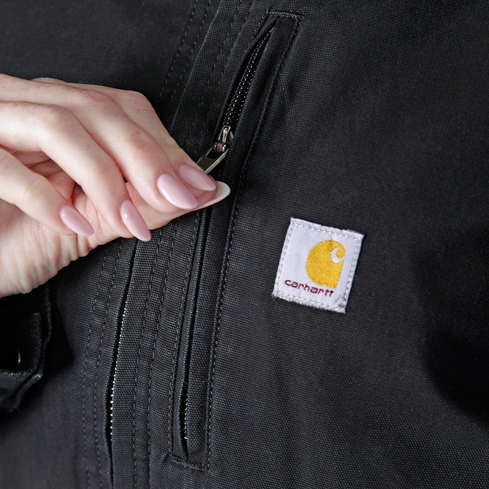 Carhartt Kurzjacke Detroit Canvas 106208 Kragen mit Cordbesatz, fünf Taschen