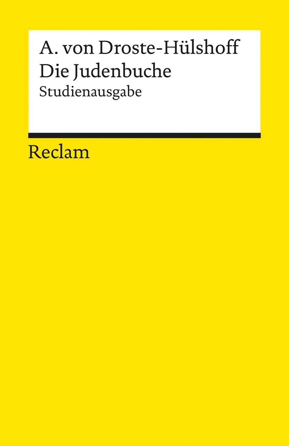 Die Judenbuche / Annette von Droste-Hülshoff