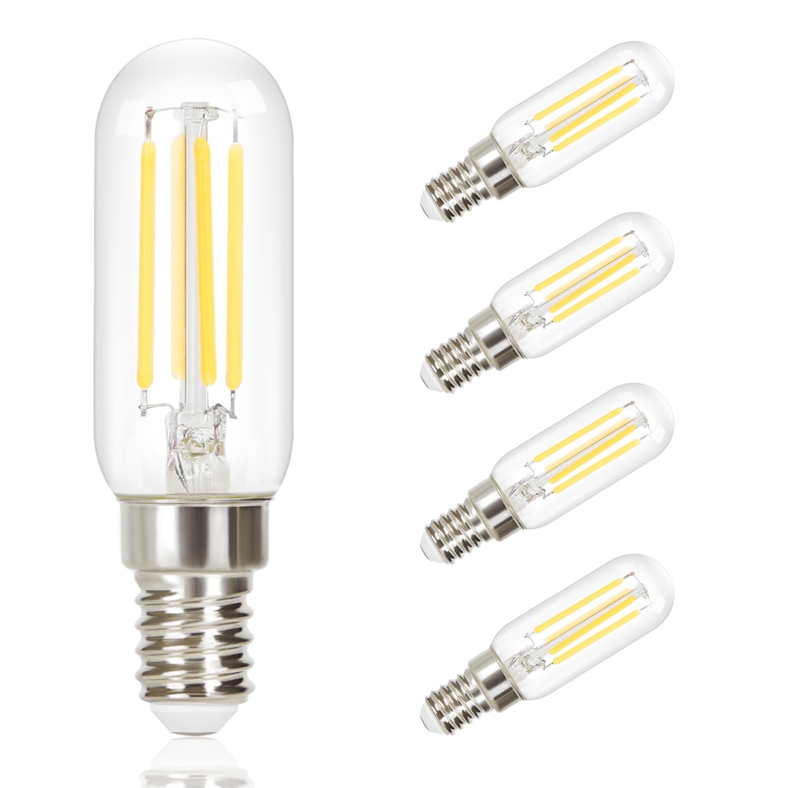 Nettlife LED-Leuchtmittel E14 Vintage Glühbirne T25 4W LED Warmweiß, E14, 4 St., Warmweiß, Haus Hotel Bar Café