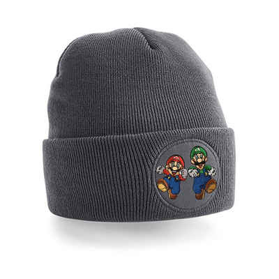 Blondie & Brownie Beanie Unisex Erwachsenen Mütze Mario und Luigi Stick Super Retro