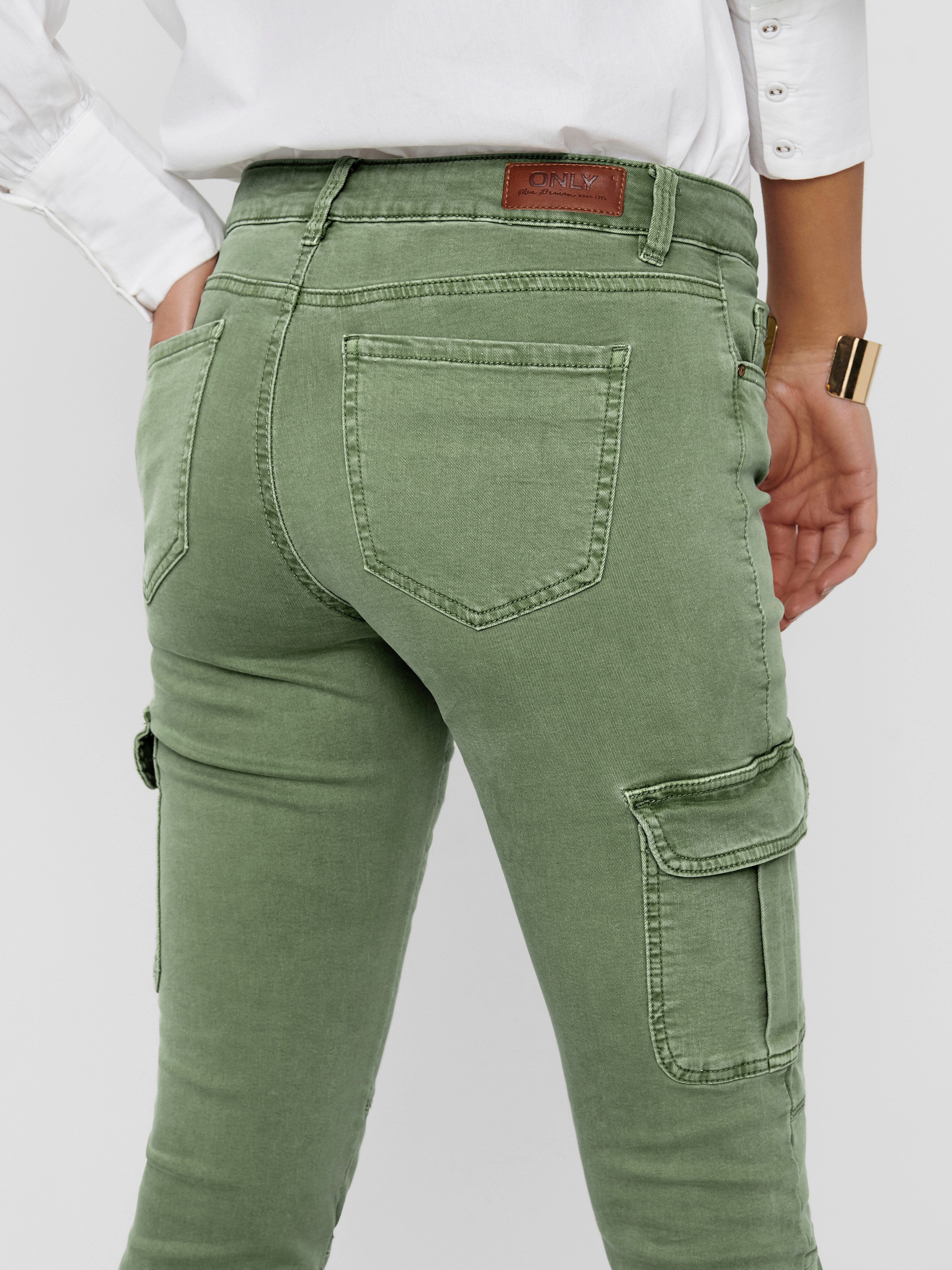 ONLY Cargohose ONLMISSOURI REG ANK CARGO PNT NOOS mit Stretchsäumen