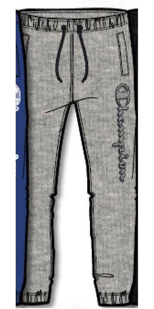 Champion Jogginghose (Baumwolle) Graphic Big Logo Print lang grau Kinder