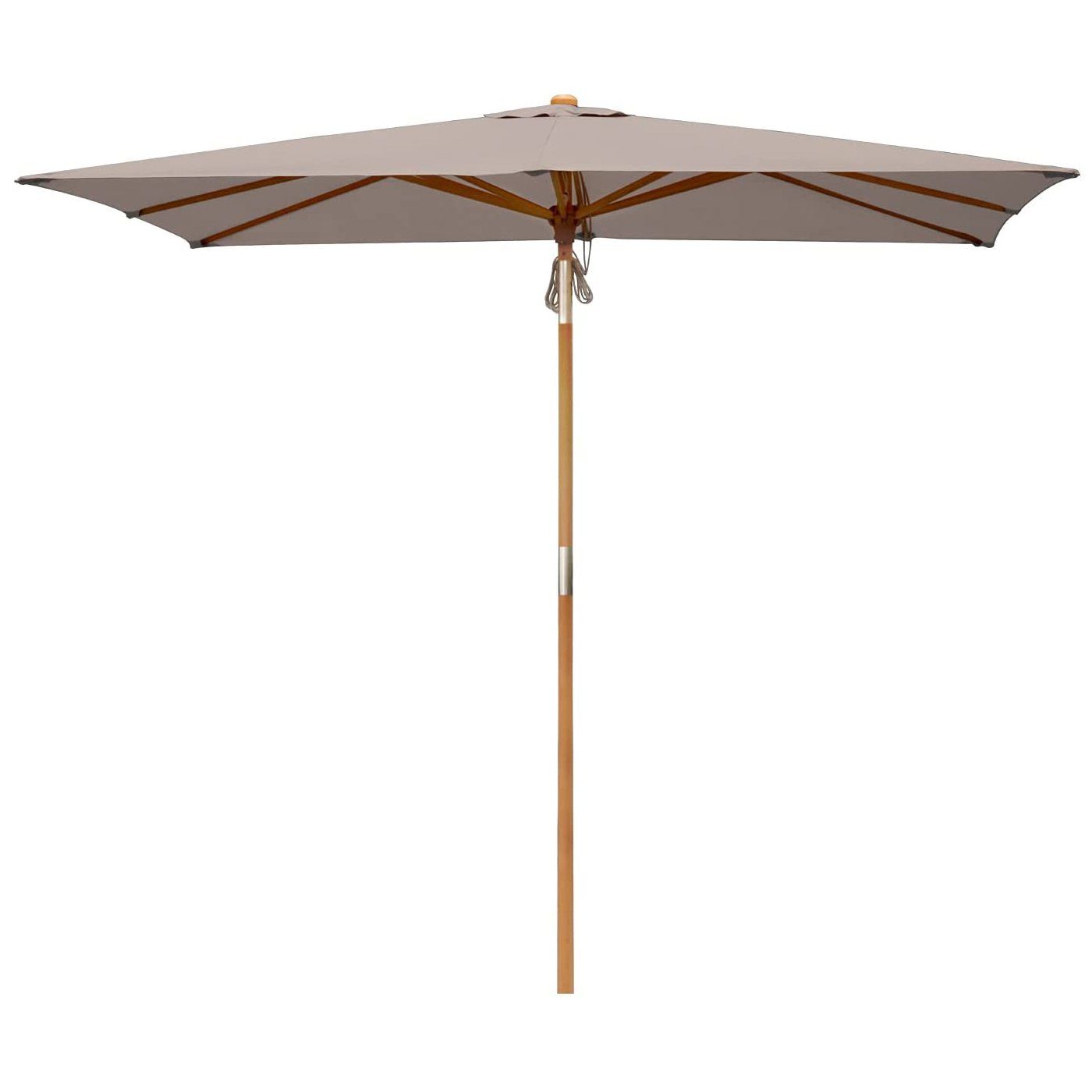 Sekey Rechteckschirm 300 cm x 200 cm Holz Sonnenschirm Eckig Gartenschirm Terrassenschirm, LxB: 300,00x200,00 cm, Aus ausgewähltem Massivholz – Bild 5 von 5