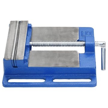 vidaXL Ständerbohrmaschine Maschinenschraubstock Blau 150 mm Gusseisen, (1-tlg)