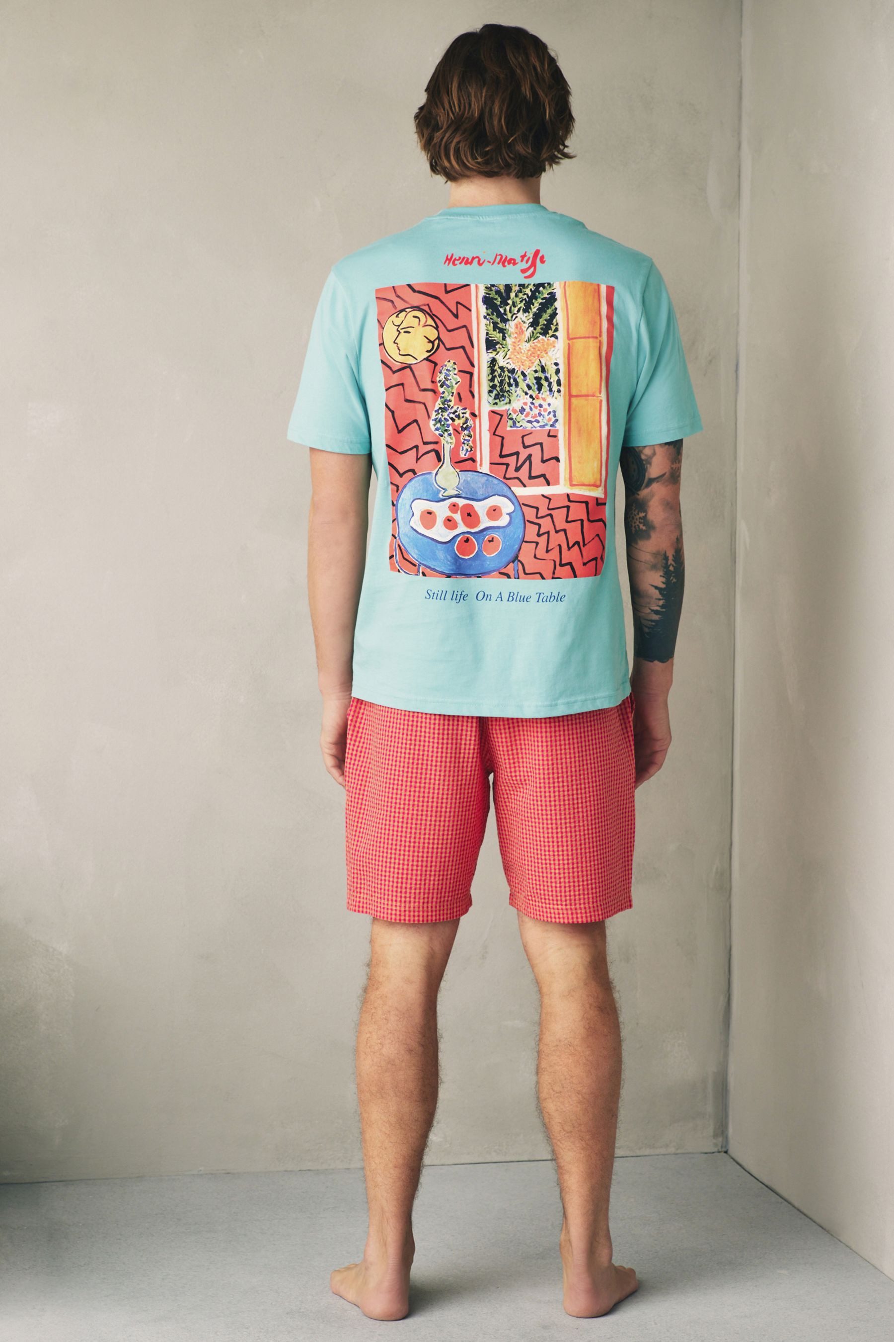 Next Pyjama Kurzärmeliger Schlafanzug mit Print, Henri Matisse (2 tlg)