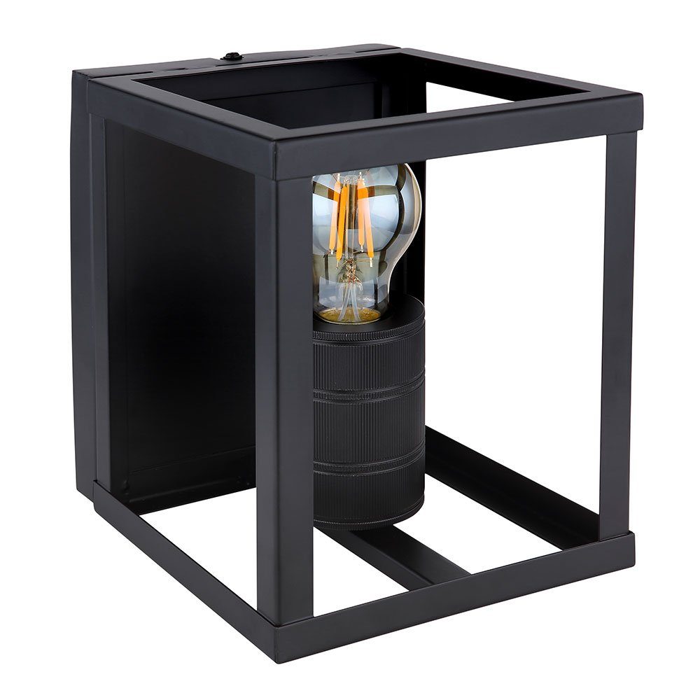 GLOBO LIGHTING Wandleuchte, Leuchtmittel nicht inklusive, Wandleuchte schwarz matt rechteckiger Rahmen, Fassung der 54030-Serie