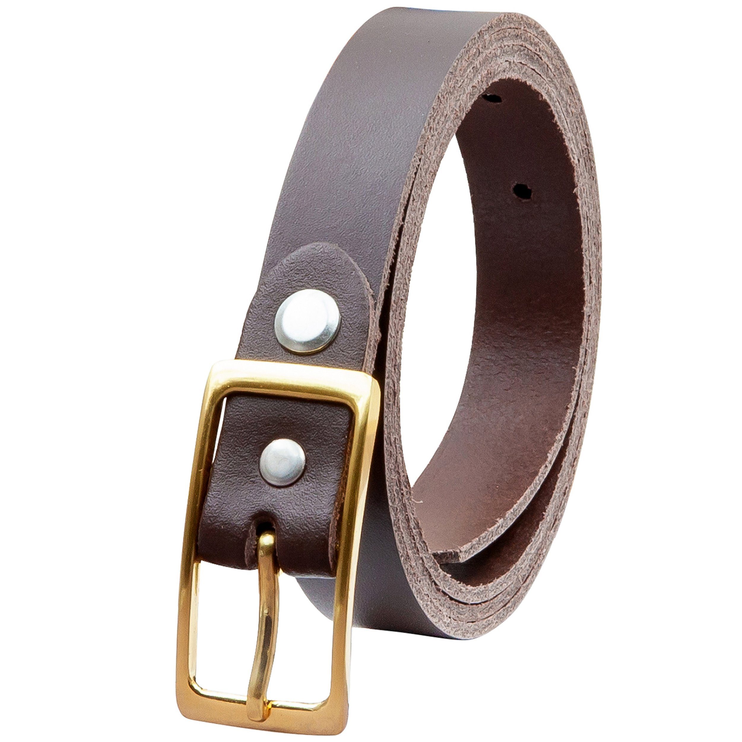 COLOGNEBELT Ledergürtel OM12-SL-Dunkelbraun MADE IN GERMANY, Dunkelbraun Kü günstig online kaufen