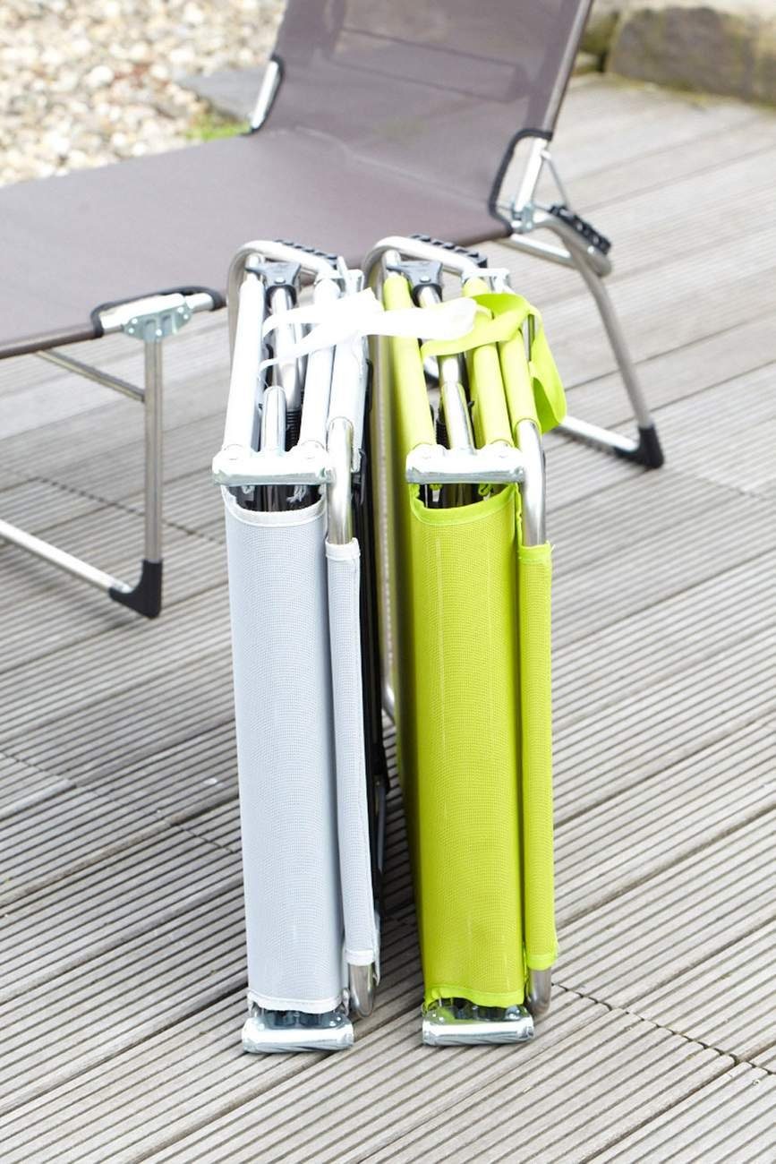 Fiam Gartenliege AMIGO Sonnenliege schwarz - Tolle Aluminium Dreibeinliege