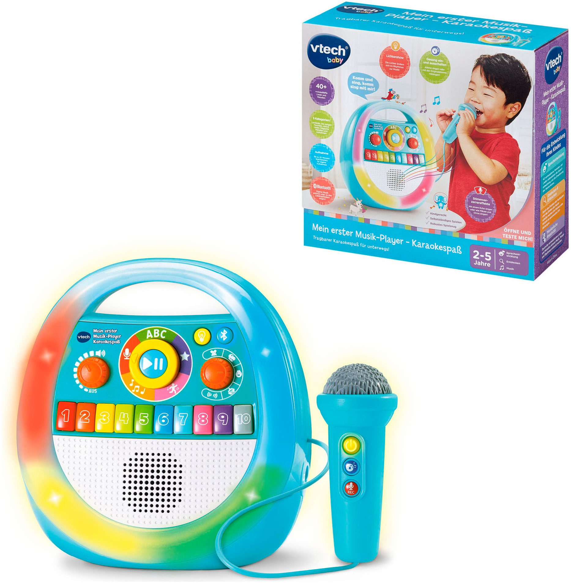 Vtech® Lernspielzeug Mein erster Musik-Player - Karaokespaß, mit Licht und Sound