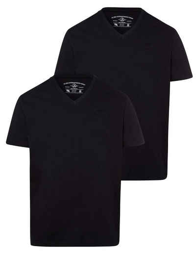 ROADSIGN australia T-Shirt »Basic« (Doppelpack, 2-tlg., 2er-Pack) mit V-Ausschnitt, 100% Baumwolle (2-er Pack)