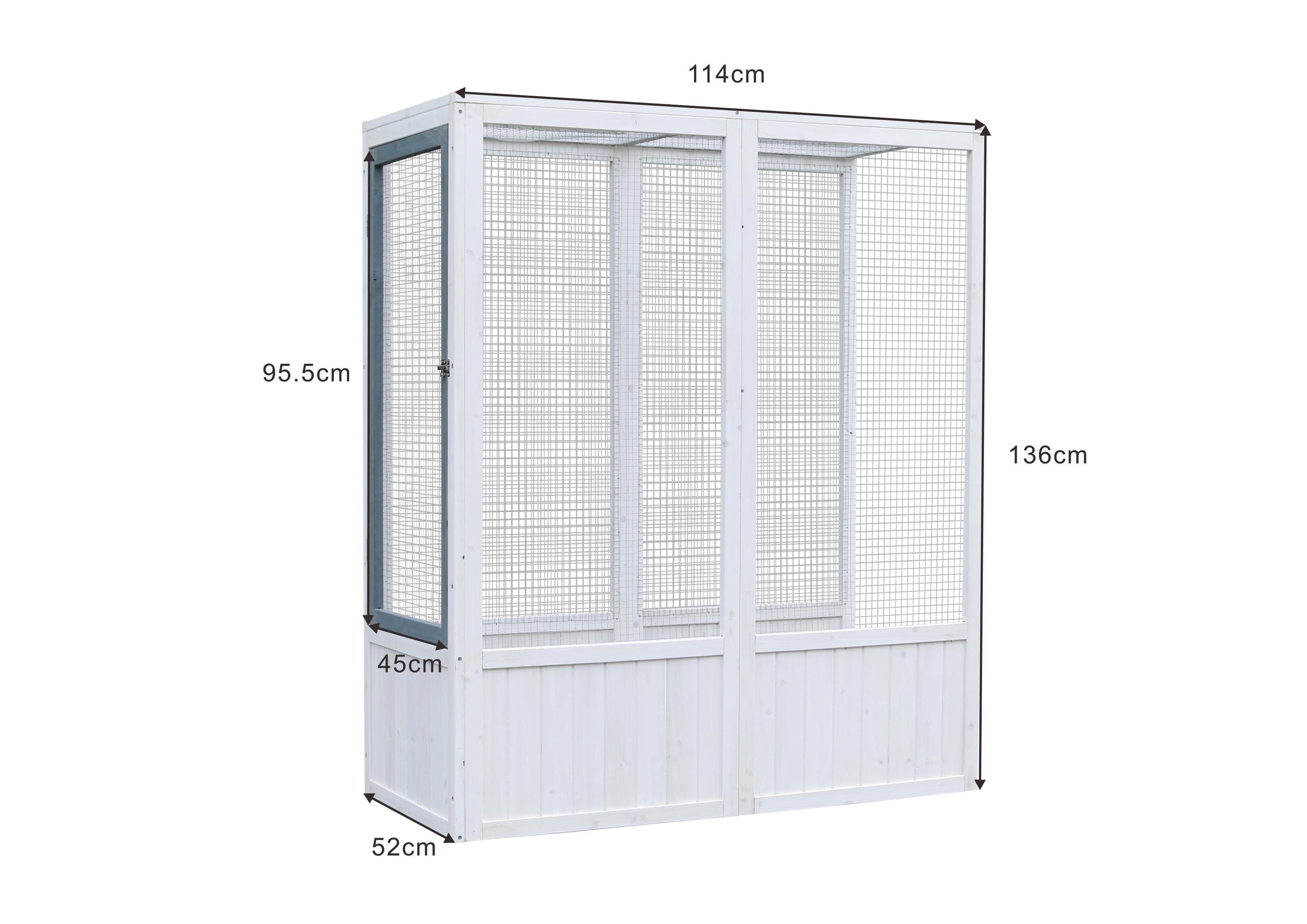 BruKa Vogelhaus Vogelvoliere OUTLET CHICO Auslauf Voliere Käfig Holz Vogel günstig online kaufen