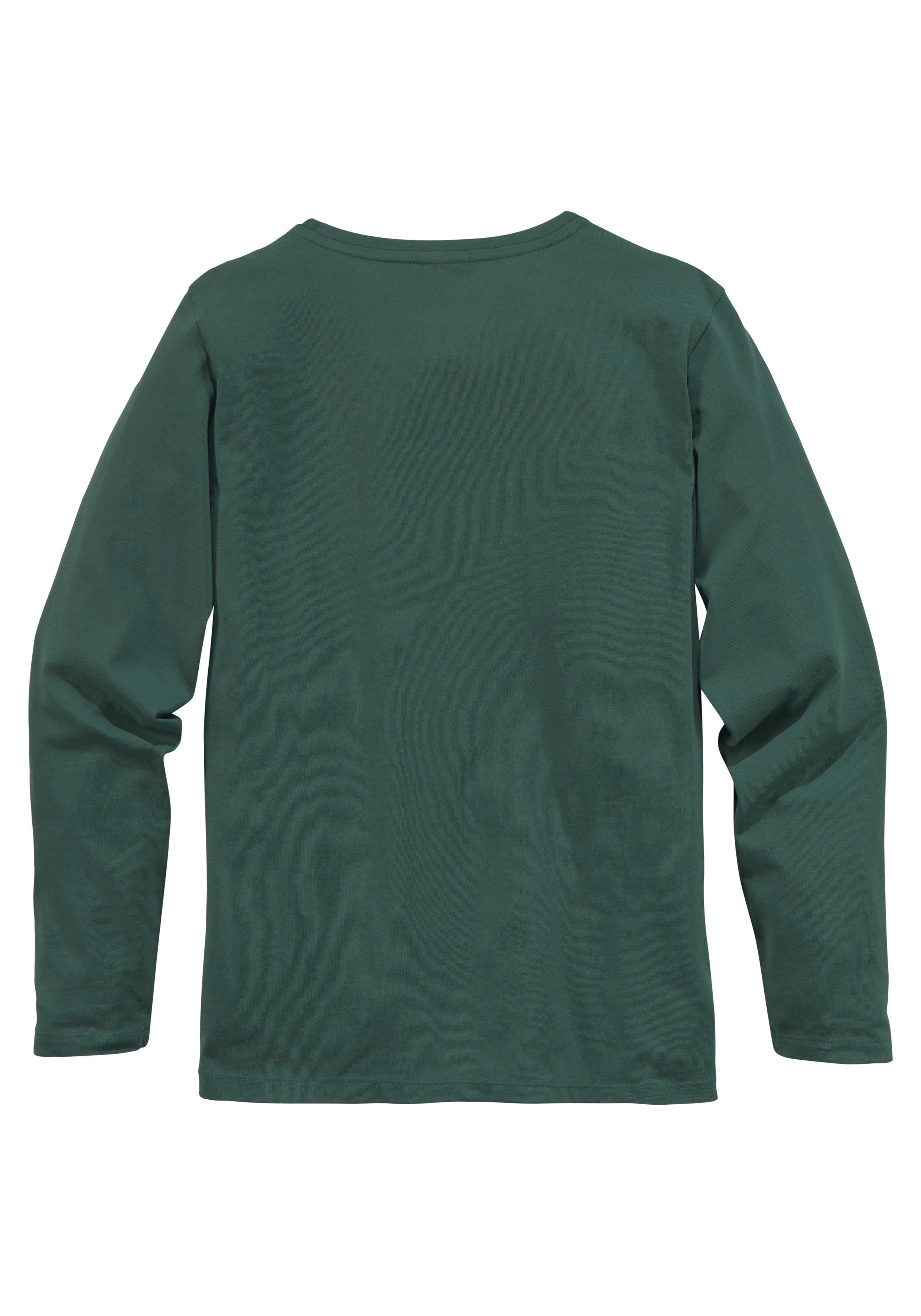 KIDSWORLD Langarmshirt TIGER - Druck Langarm, Basic-Passform, mit trendigem Druck, Rundhalsausschnitt