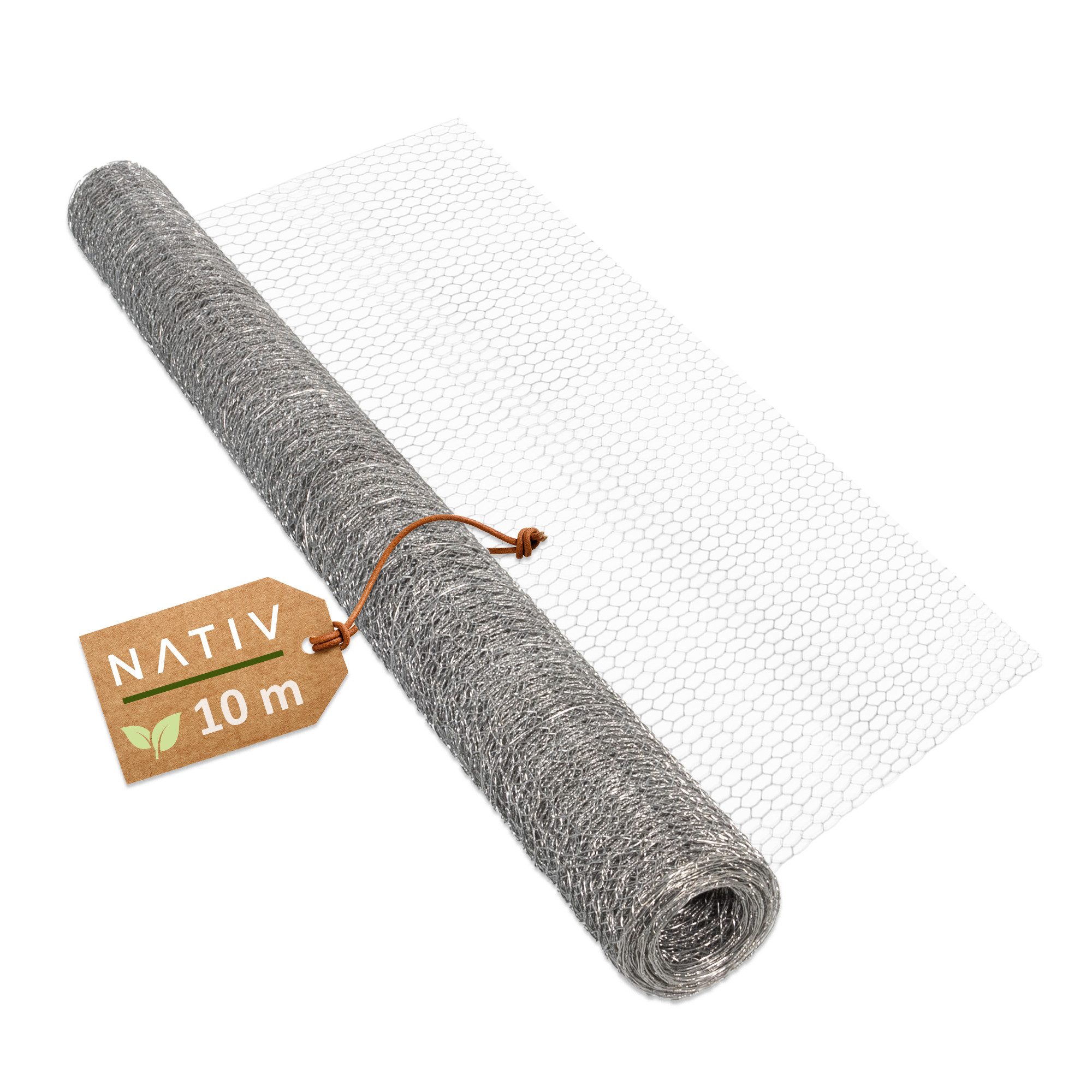 Lemodo Maschendrahtzaun Maschendrahtzaun verzinkt 0,5 m hoch, Hasendraht für Kleintiergehege, Unkomplizierter Aufbau, Kostengünstig, Rostfrei, Vielseitig Einsetzbar