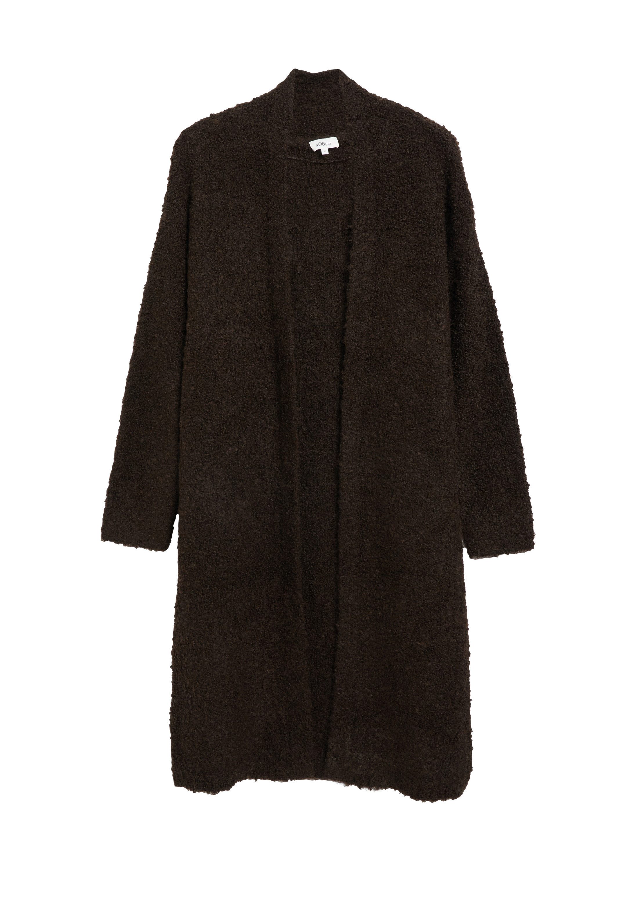 s.Oliver Cardigan Strickjacke Lange Strickjacke aus Bouclé