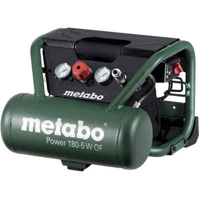 metabo Kompressor Power 180-5 W OF - Druckluft-Kompressor - grün, 1100 W, max. 8 bar, 5 l