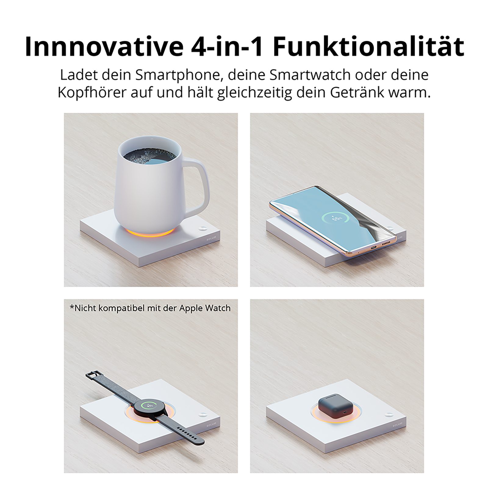 SOLUM Tassenwärmer Smart Warmer Tassenwärmer Getränkewärmer inkl 20 € Wunschgutschein