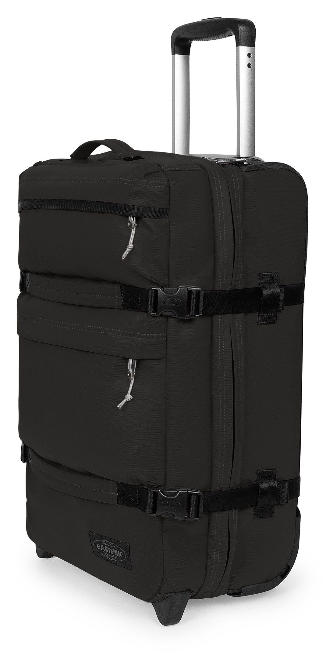 Eastpak Weichgepäck-Trolley TRANSIT'R PLUS S Tarp Black2, 2 Rollen, Koffer, Reisegepäck mit zwei praktischen Vordertaschen