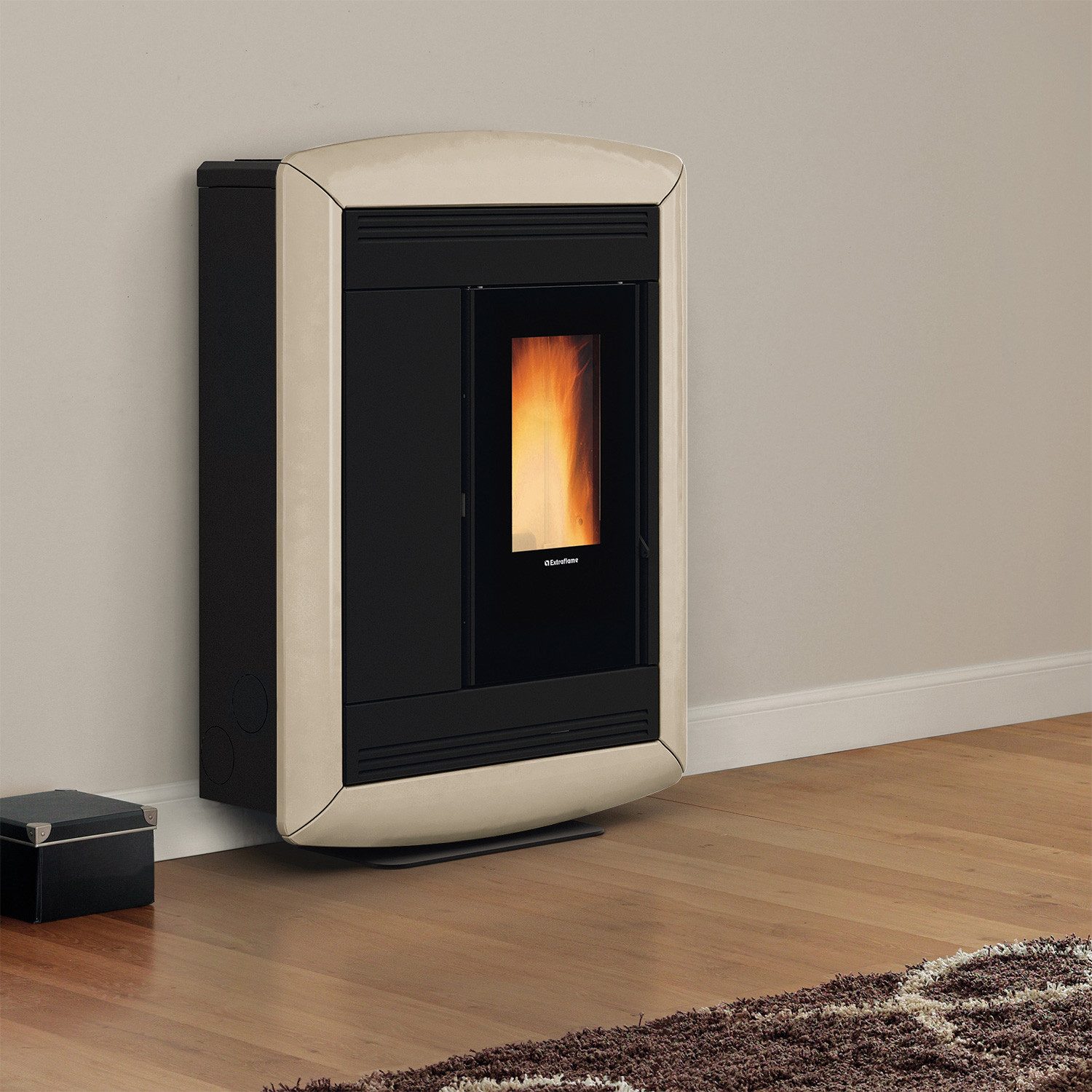 Extraflame Pelletofen Extraflame Souvenir Lux Evo Pelletofen Majolika Tortora, 10.2 kW, Pelletofen