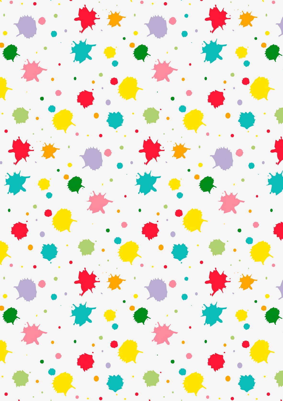 Grußkarten Geschenkpapier – Röllchen - 70x150 cm - bunte Flecken